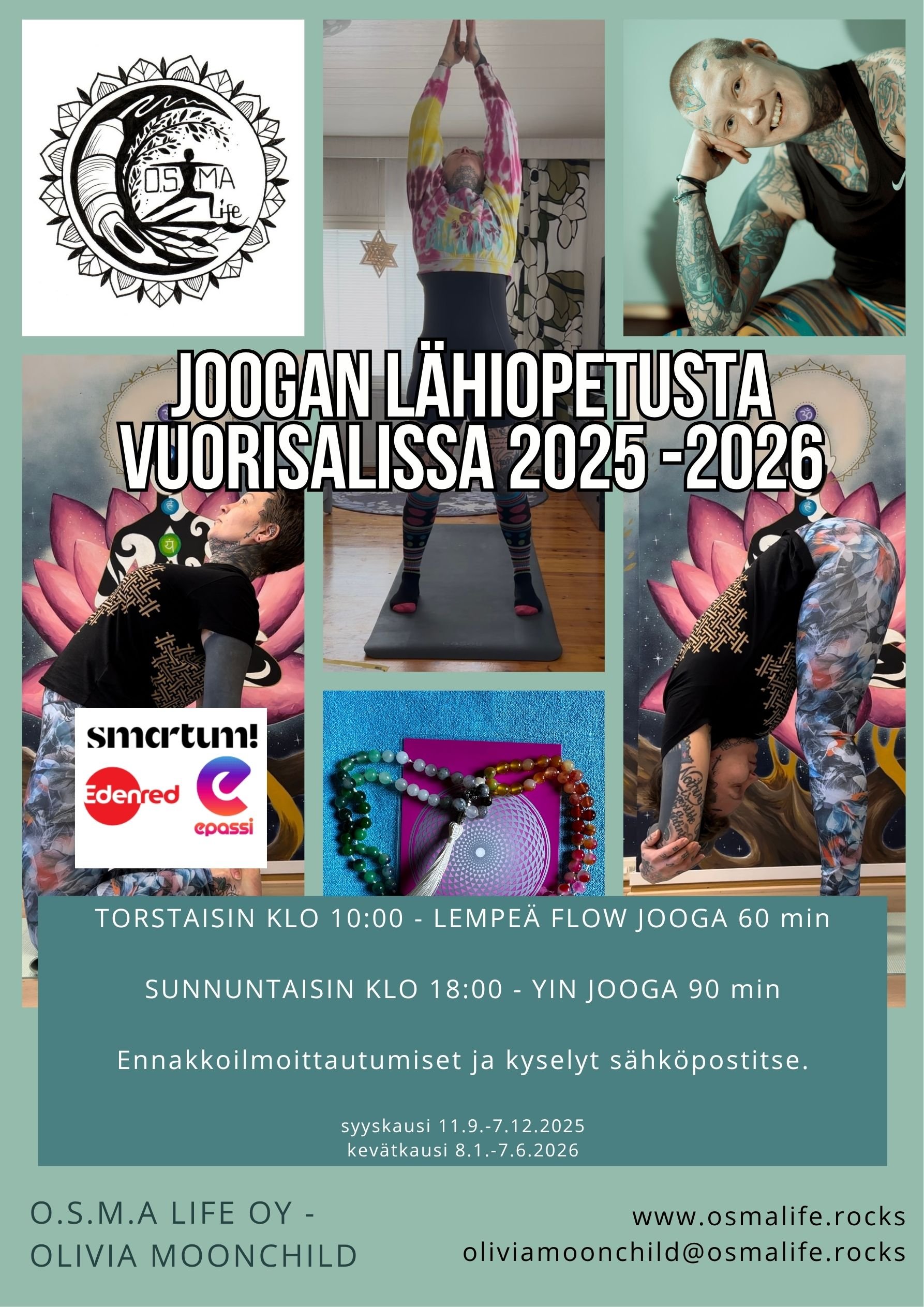 O.S.M.A JOOGAA VUORISALISSA - Tule nauttimaan lähiopetuksesta pienrymässä!