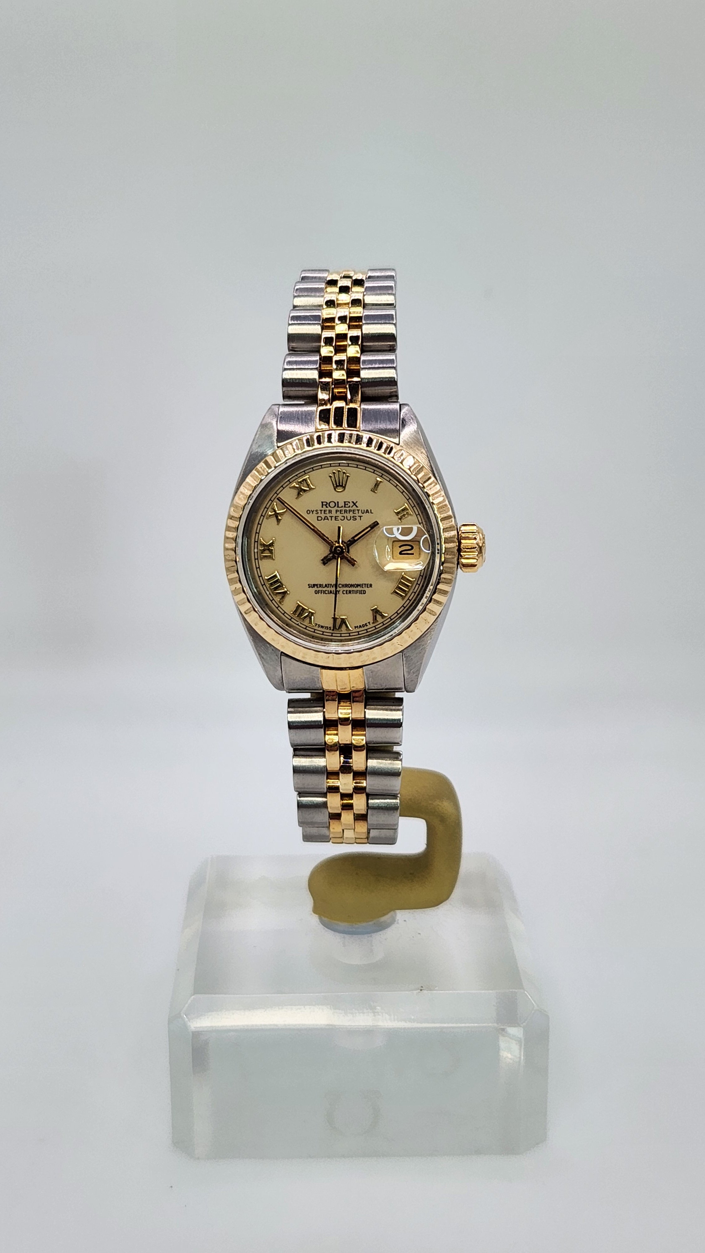 Lady's Rare Cream Dial Rolex Datejust Watch - Rolex Papers & Fully Serviced