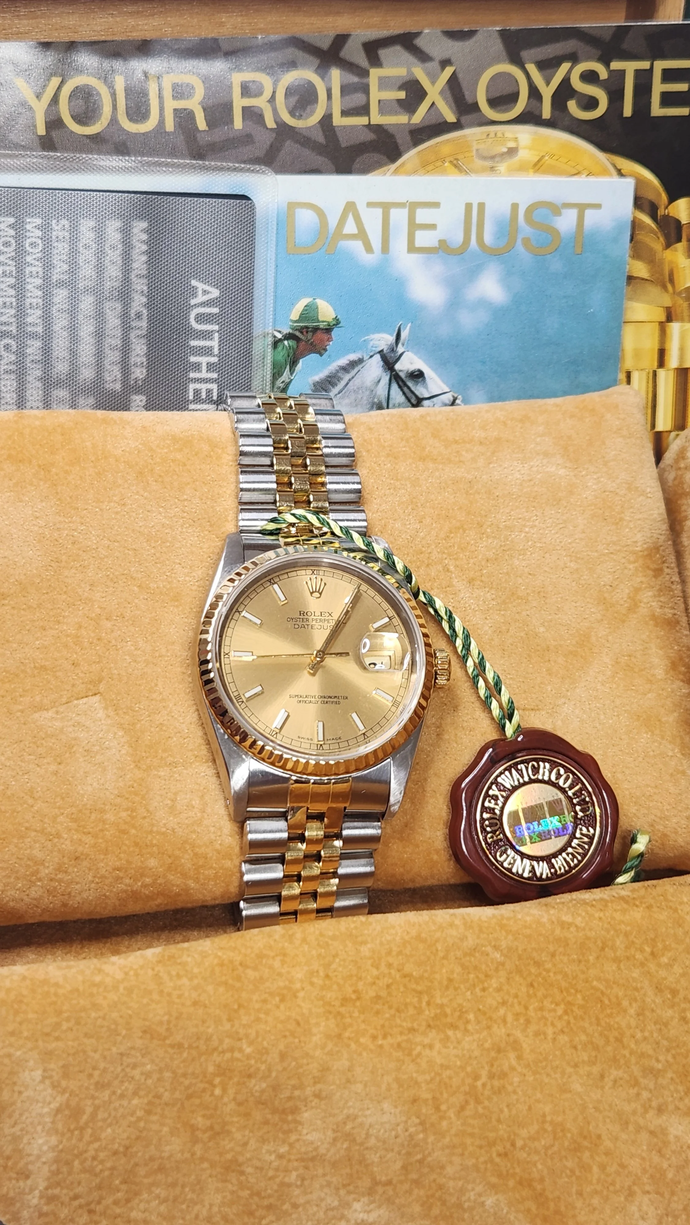 Superb Rolex 36mm Datejust Automatic Watch - Box , Booklet, Hang Tag, Fully Serviced