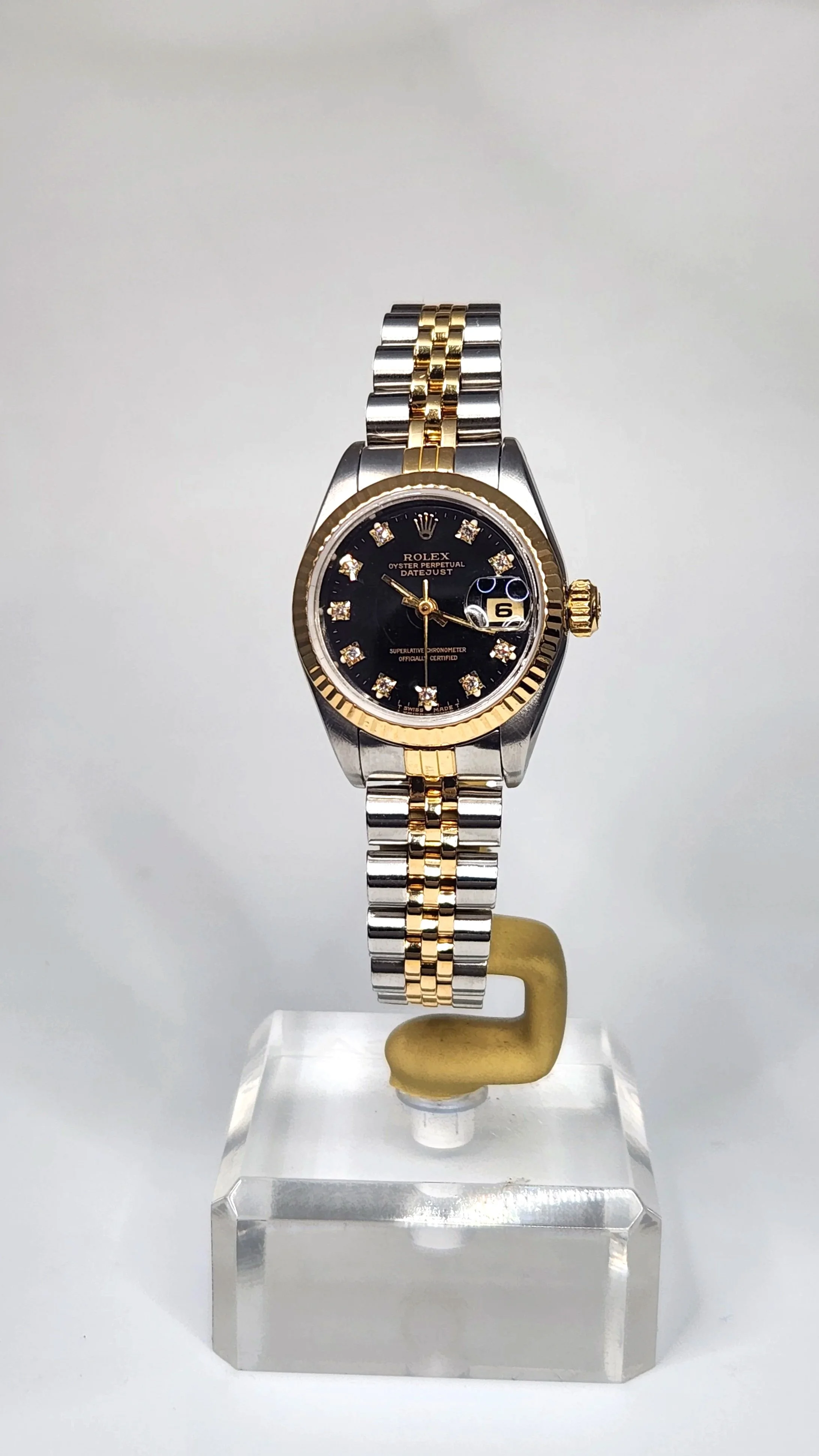 Lady's Rolex Datejust (Factory Diamond Dial) Automatic Watch - Full Set (Just serviced)