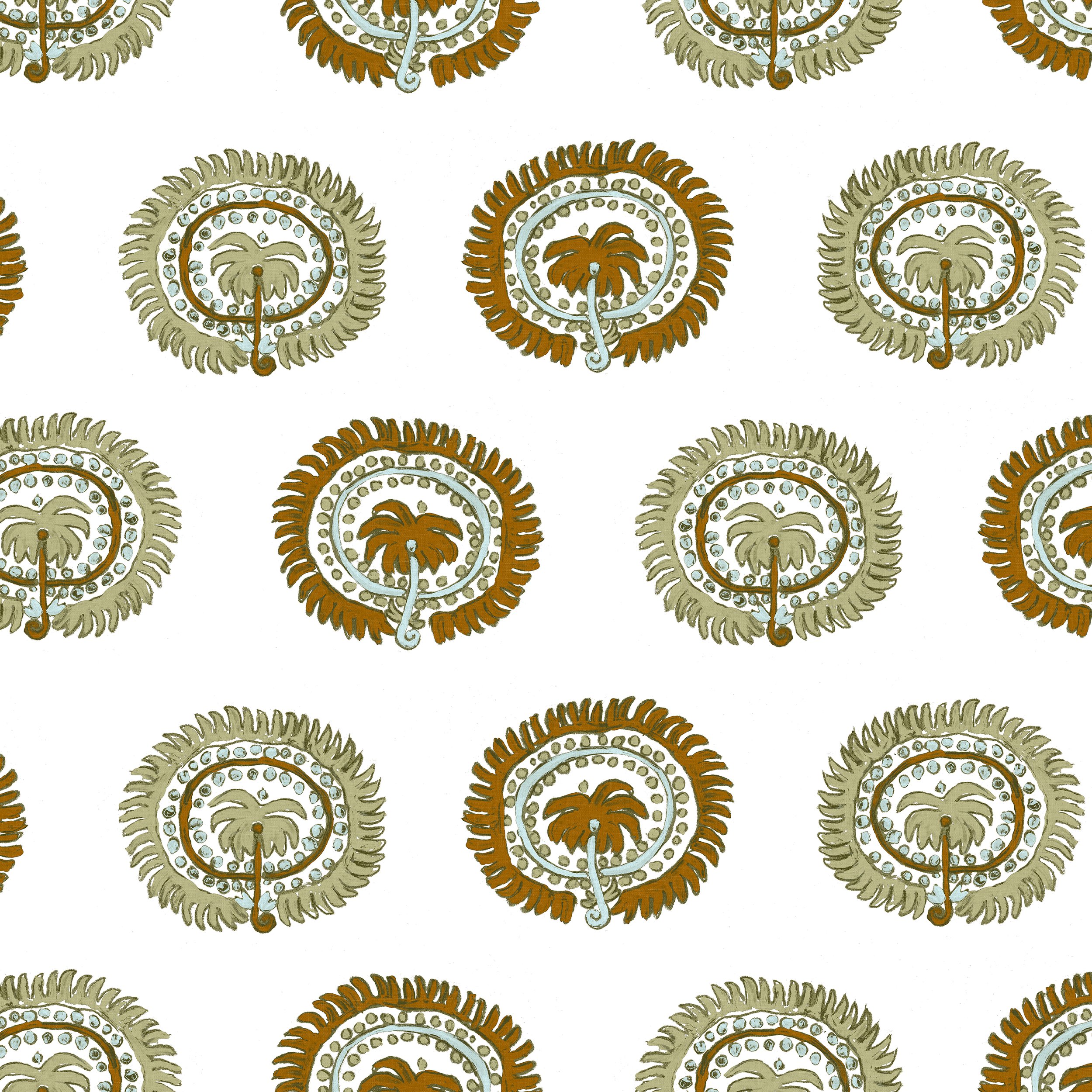 XL Palm Badges Rust & Sage