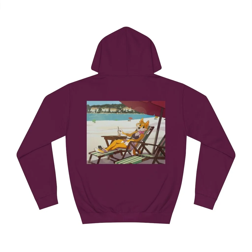 Unisex College Hoodie Shina on the Beach — Shina Token Merch