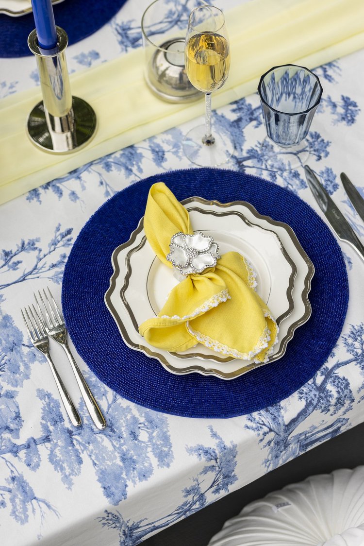 Placemats set on a Hong Kong dining table