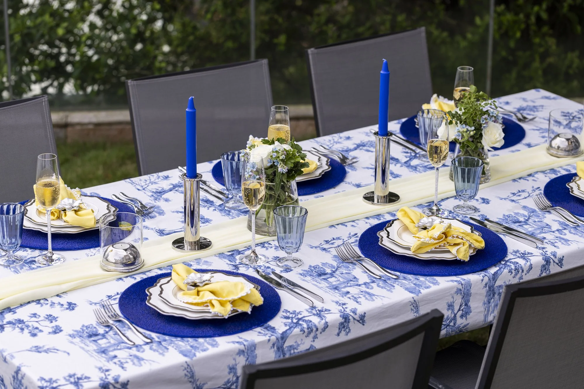 Blue Garden Tablecloth