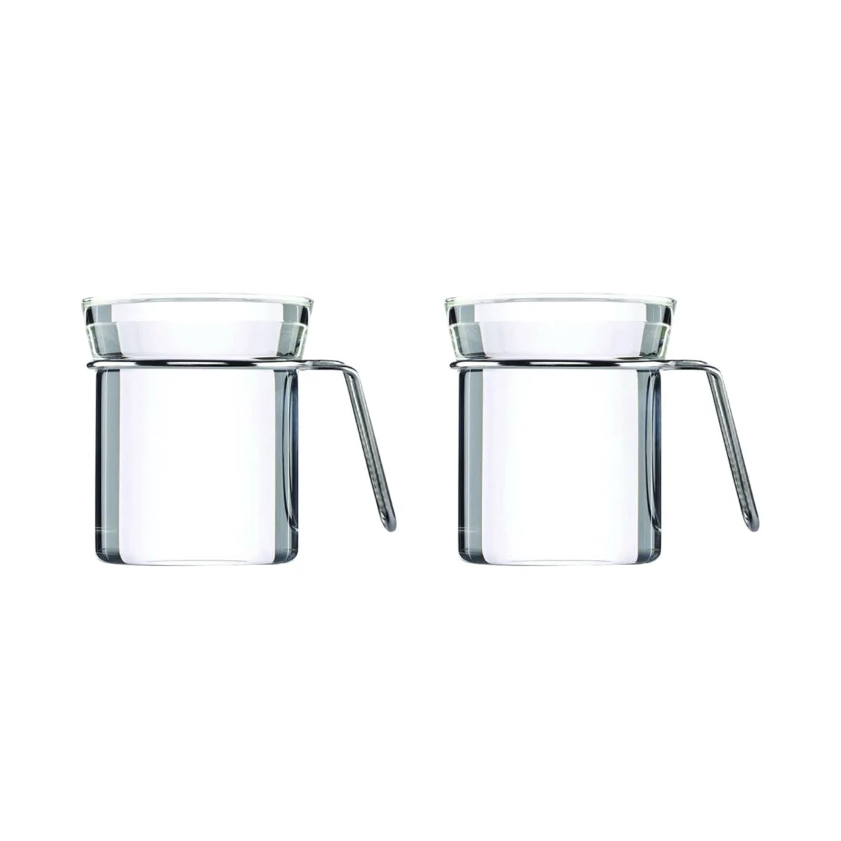 Mono Ellipse  Tea Mugs with Saucers