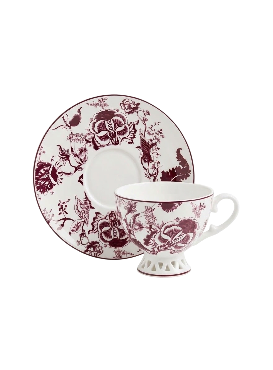 Oriental Blossom Tea Set in Mulberry Reverie
