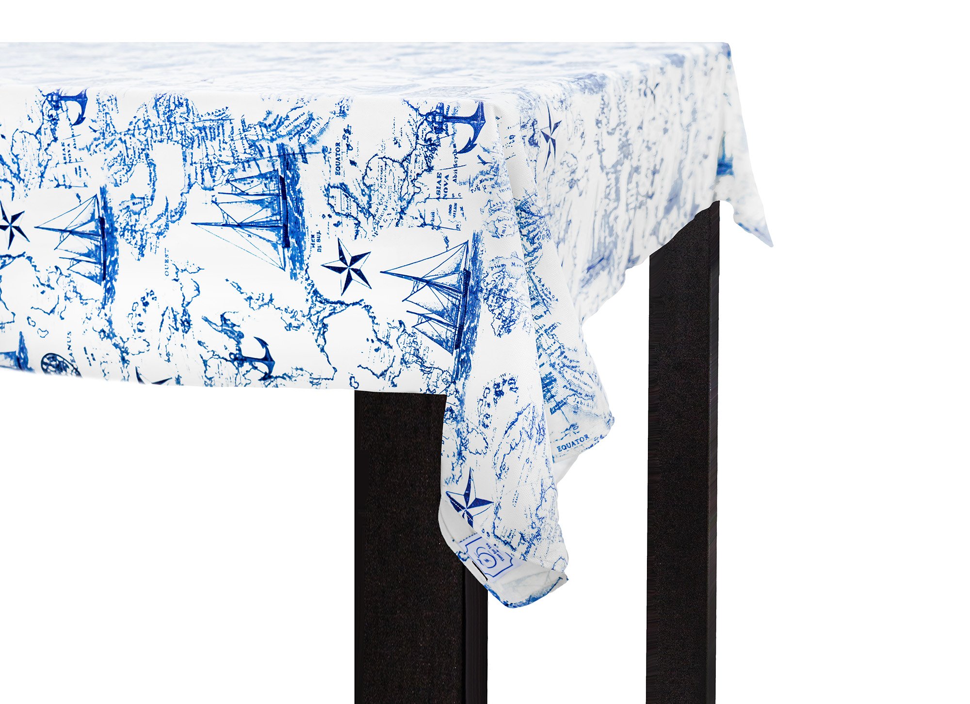 Water Resistant Blue Voyage Tablecloth