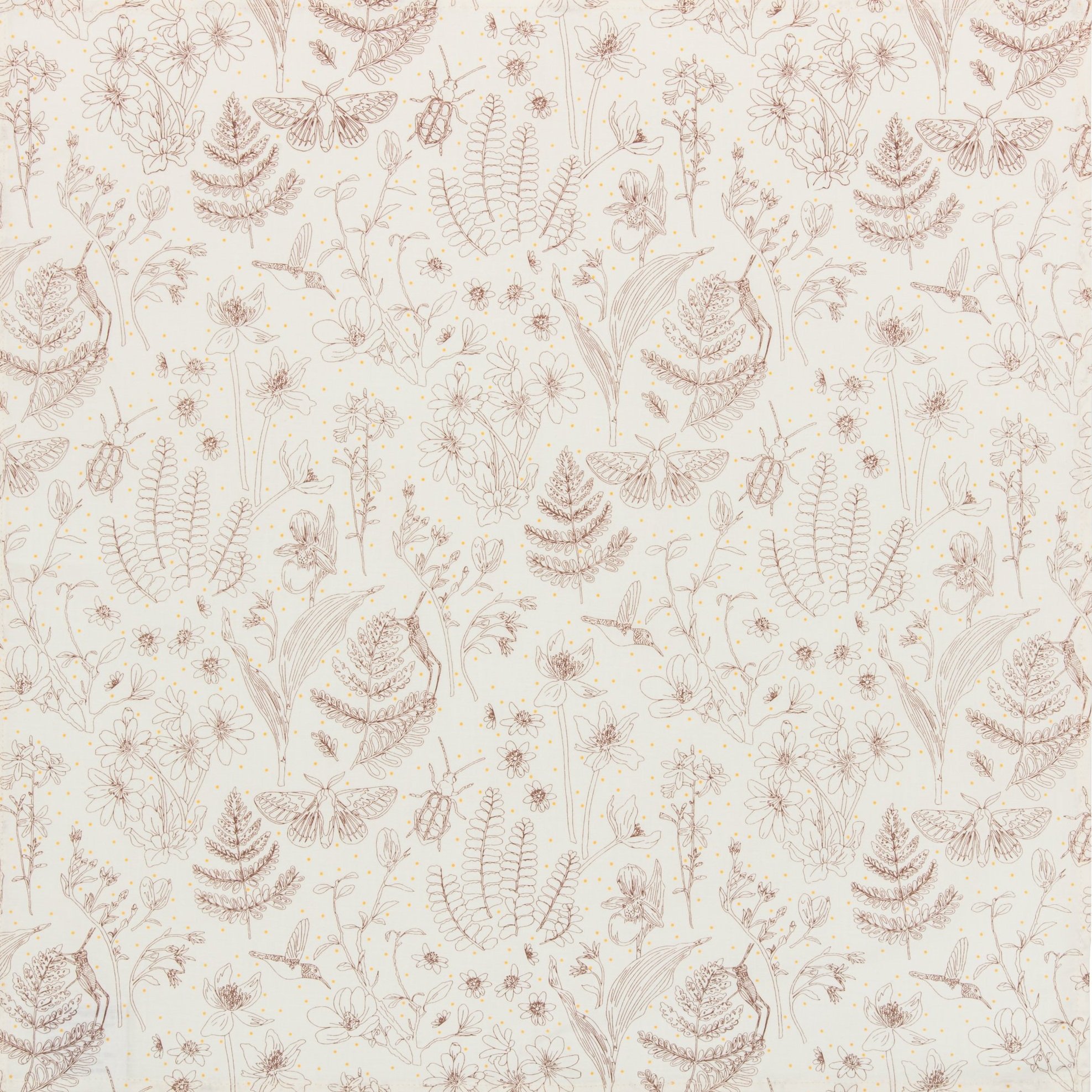 Garden Motif Napkins in Off White Set of 4