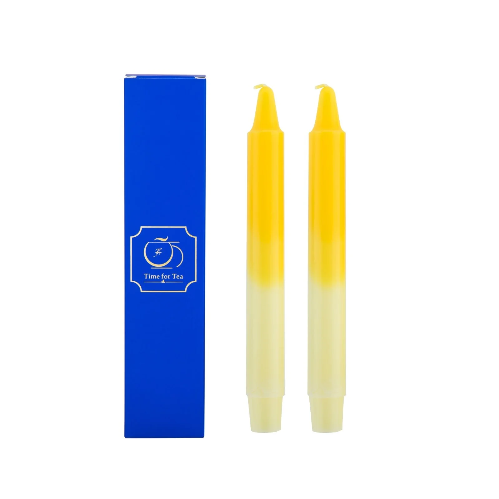 Triple colour candles in Yellow - set of 2 (Copy)