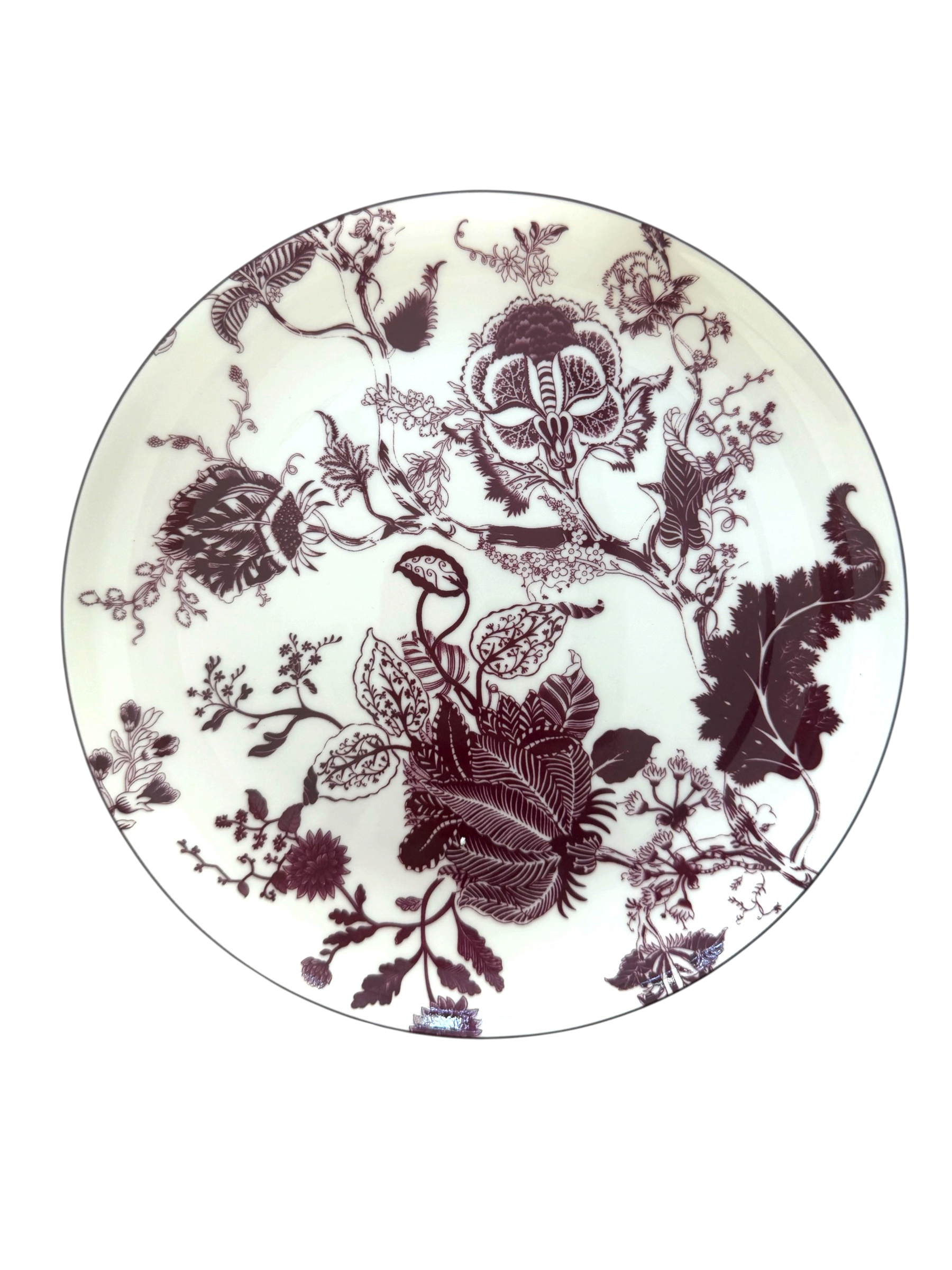 Oriental Blossom Salad Plate in Mulberry Reverie