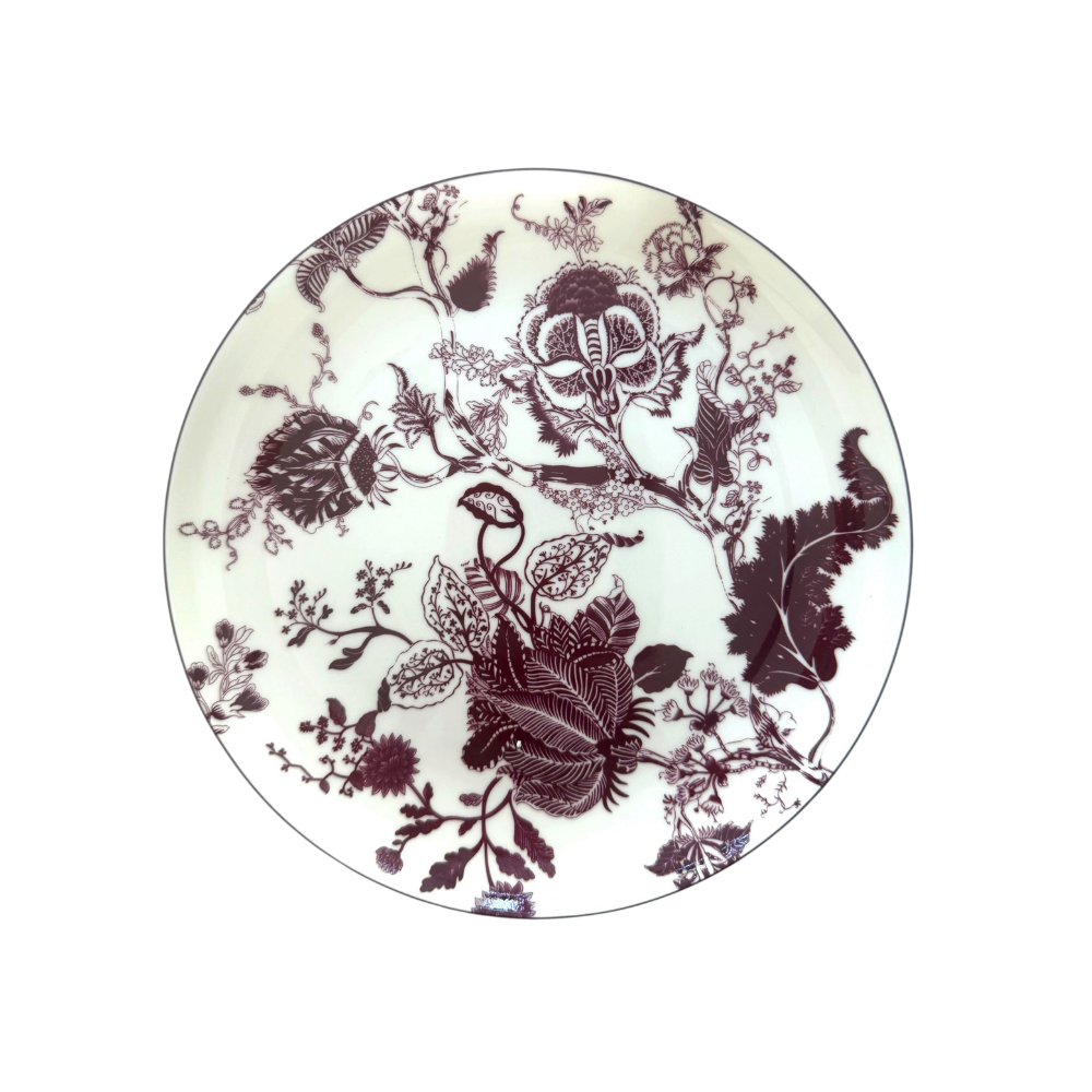 Oriental Blossom Salad Plate in Mulberry Reverie