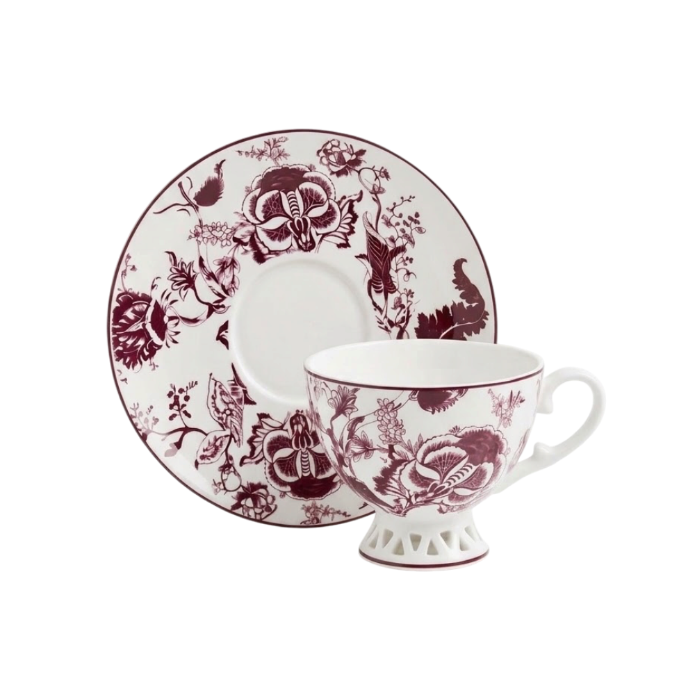 Oriental Blossom Tea Set in Mulberry Reverie
