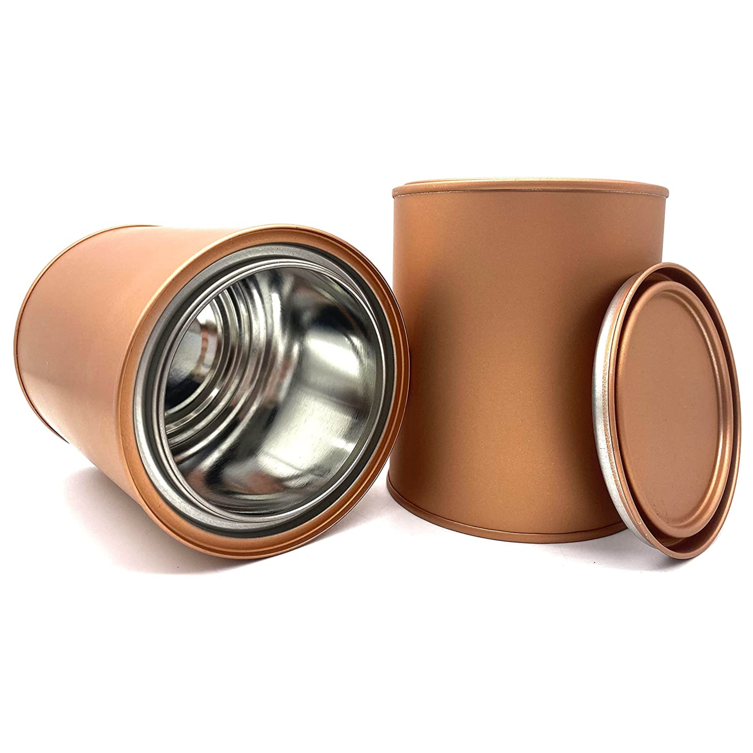 Blysk Empty Metal Copper Primer coted Quart Cans with lids, Craft Storage, Paint, Storage containers, Home, Garage and Kitchen Organization, DIY (2)