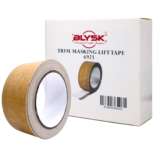 BLYSK Trim Masking Lift Tape - Specially designed flexible trim masking tape with a clear plastic edge used to mask sunroofs, taillights and windshields.