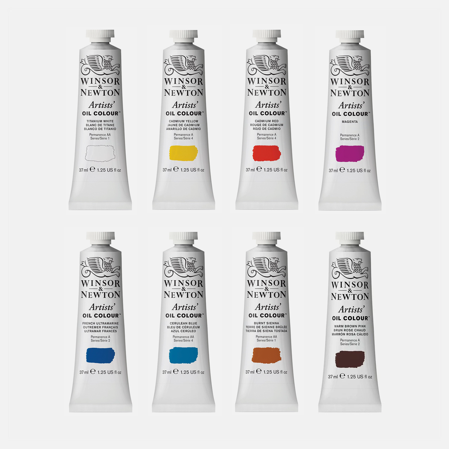 Winsor & Newton Artists' Oil Color. I've been using this brand for years and I love their quality and vibrancy!
