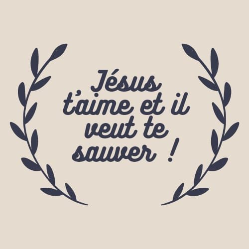 Jésus t'aime (beige et laurier) K2