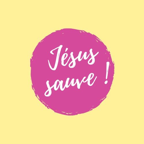 Grand Format : Jésus sauve (violet jaune) J2