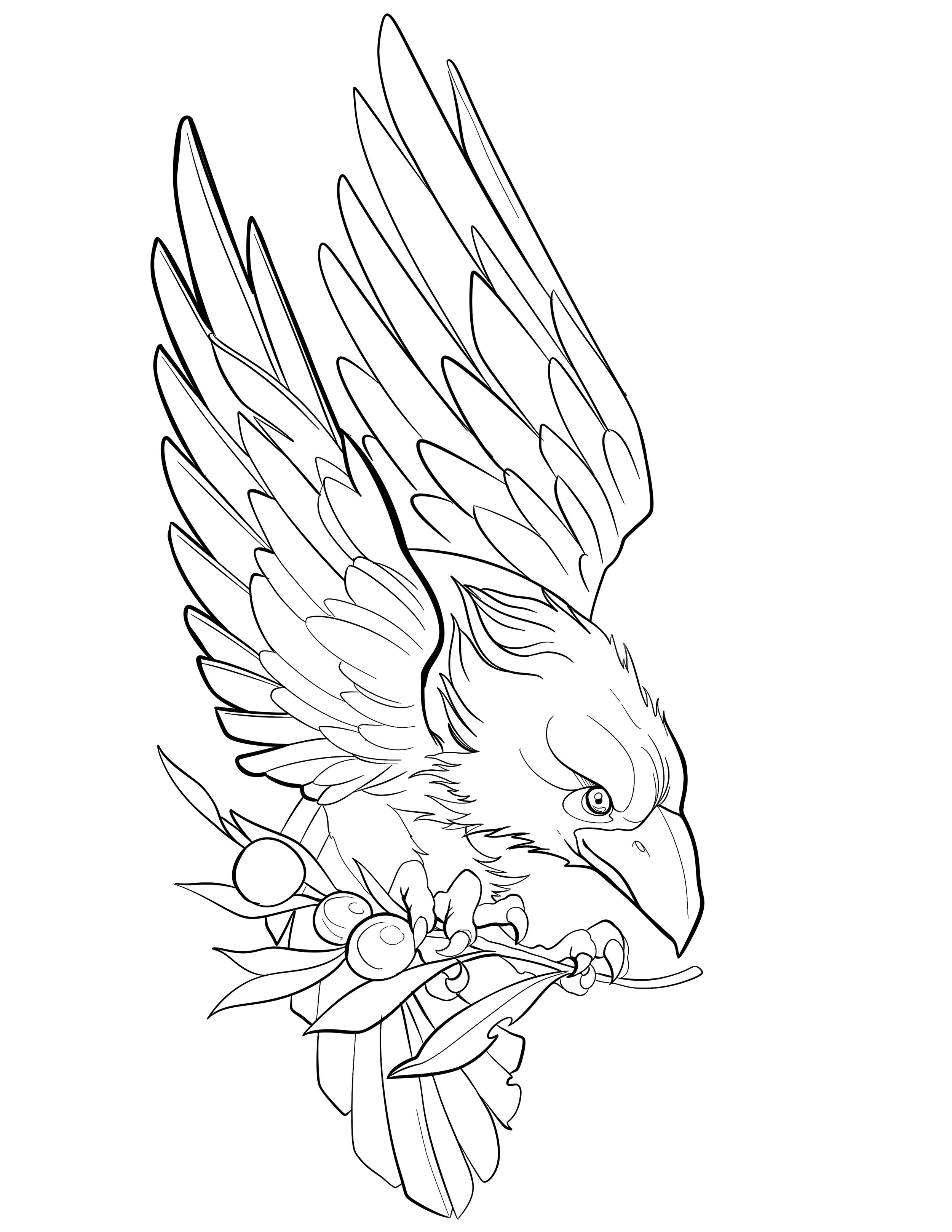 Eagle and olive branch