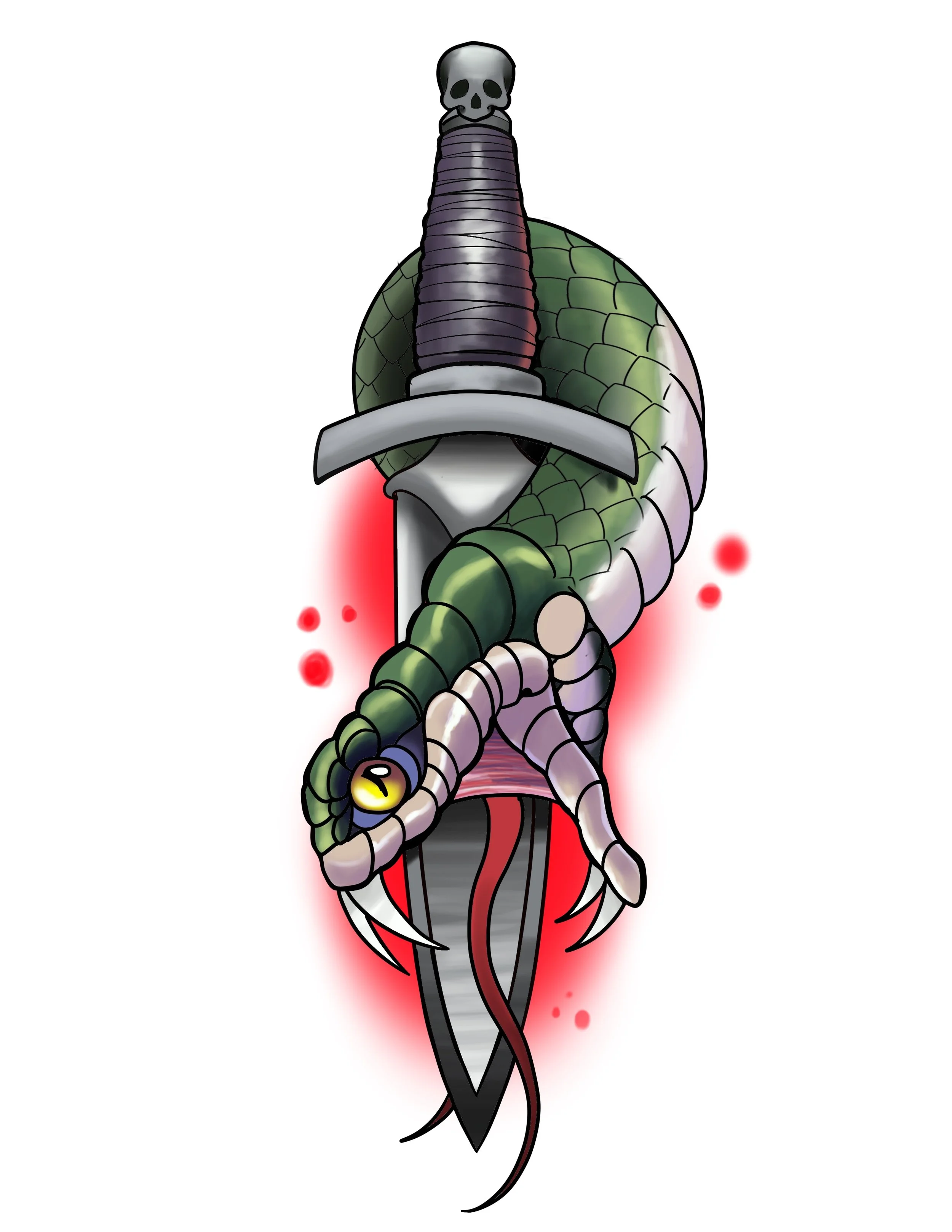 Snake and dagger