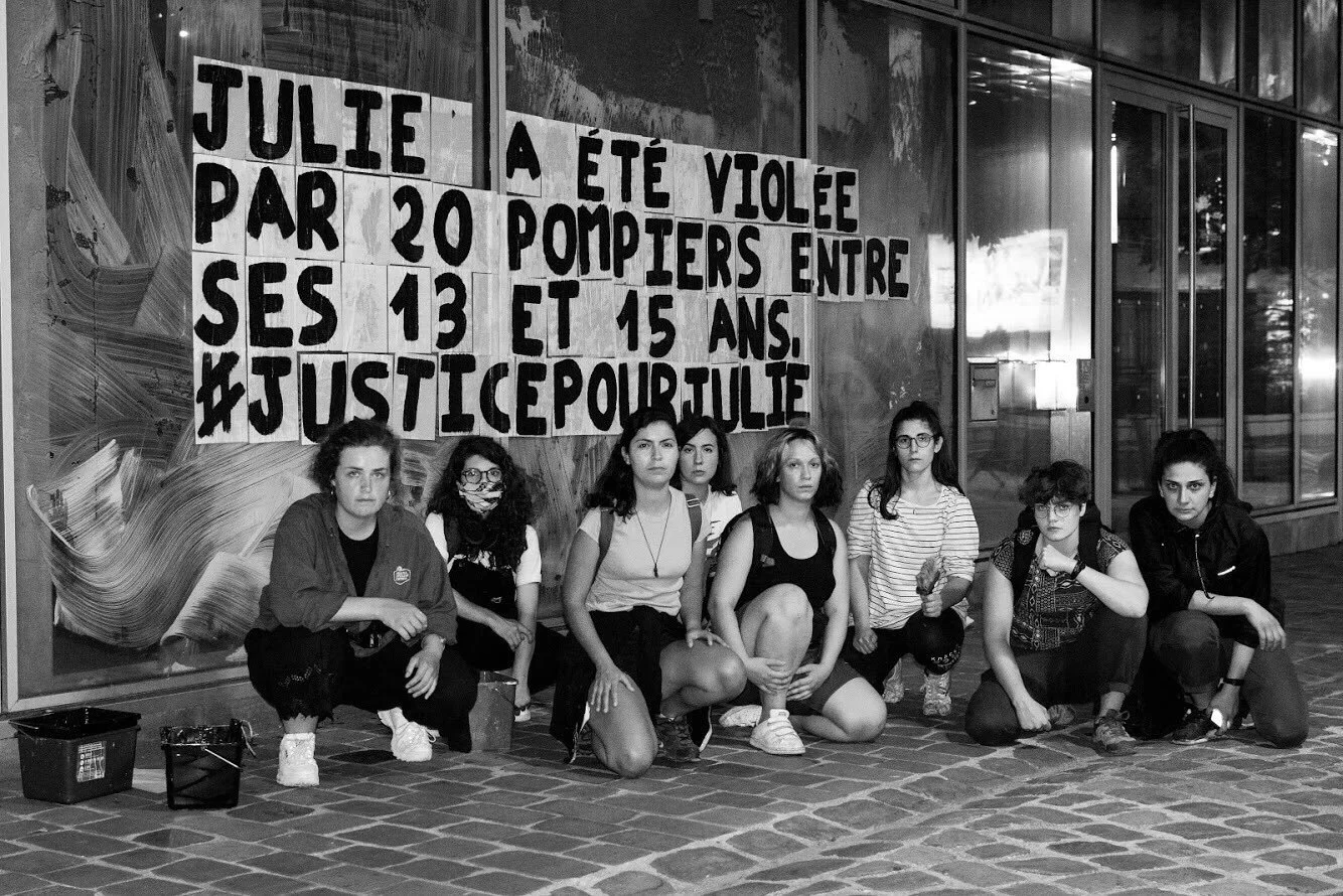 collages féminicides féministes Marguerite Stern