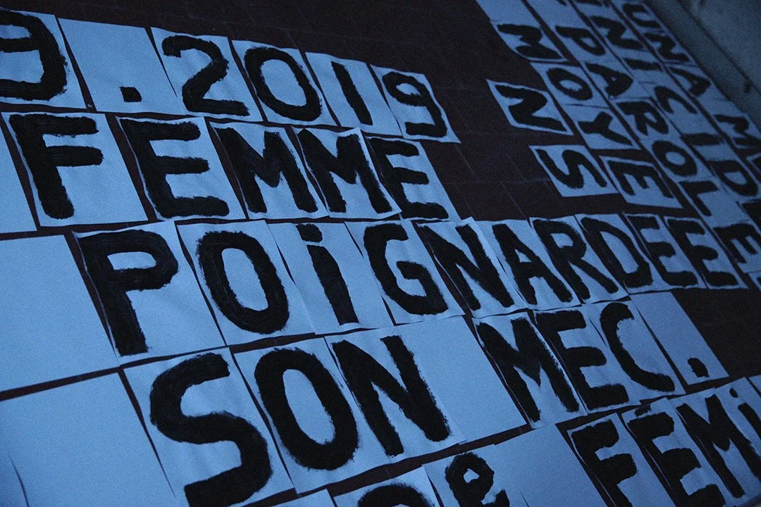 collages féminicides féministes Marguerite Stern