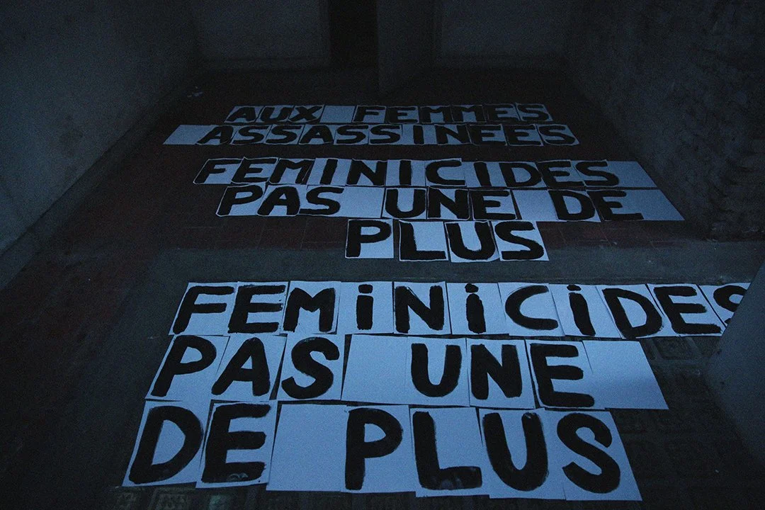 collages féminicides féministes Marguerite Stern