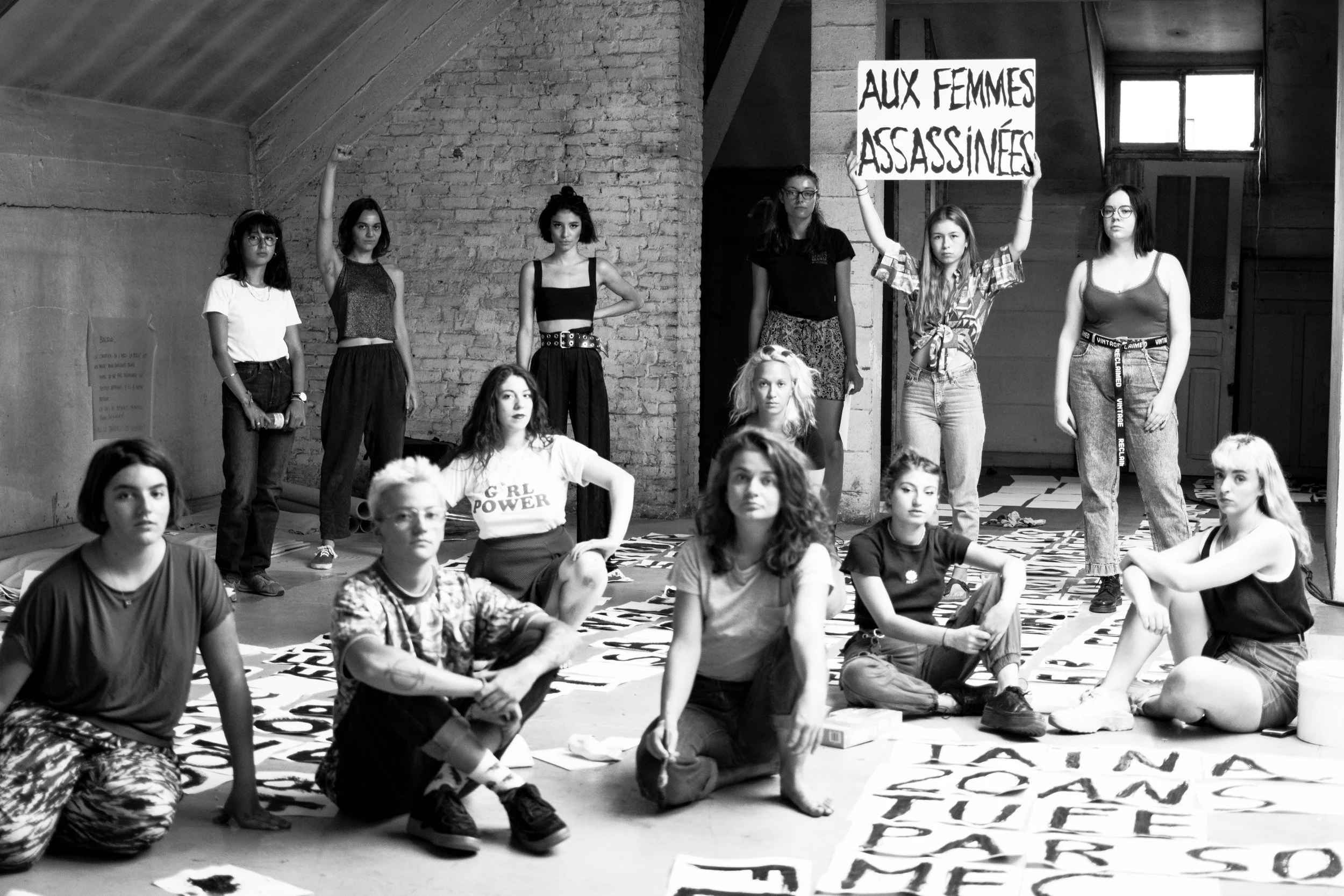 collages féminicides féministes Marguerite Stern