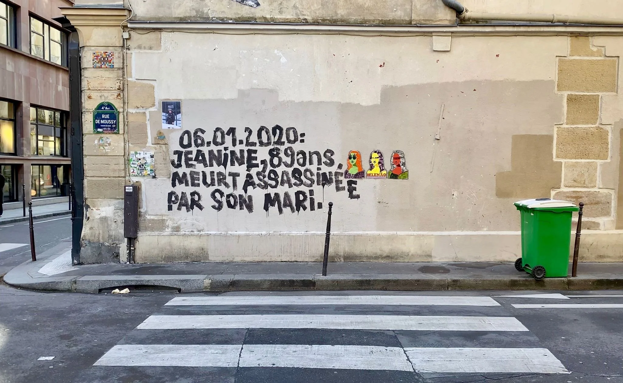 collages féminicides féministes Marguerite Stern harcèlement de rue