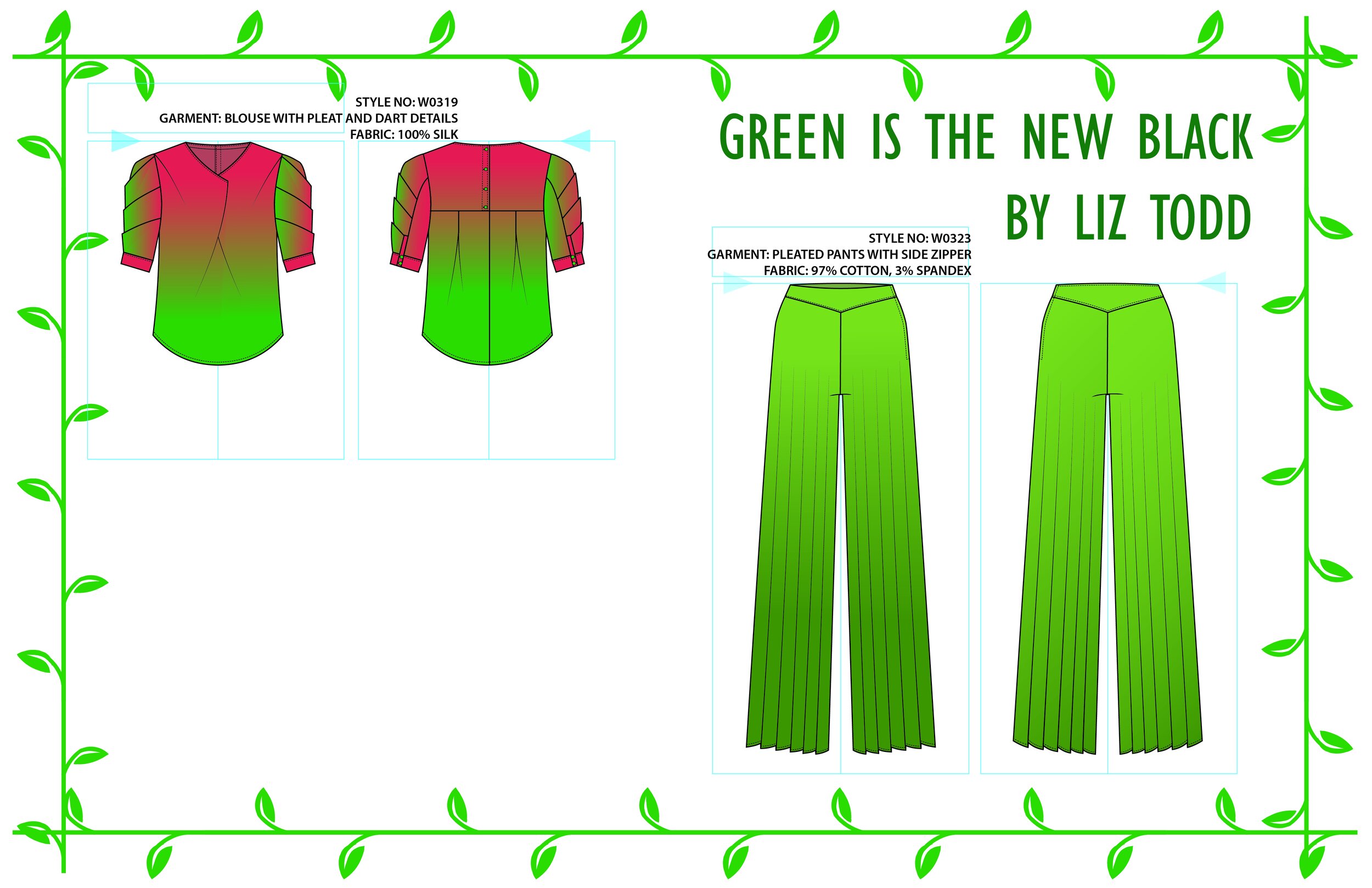 "Succulent Chic" Technical Flats Page 4