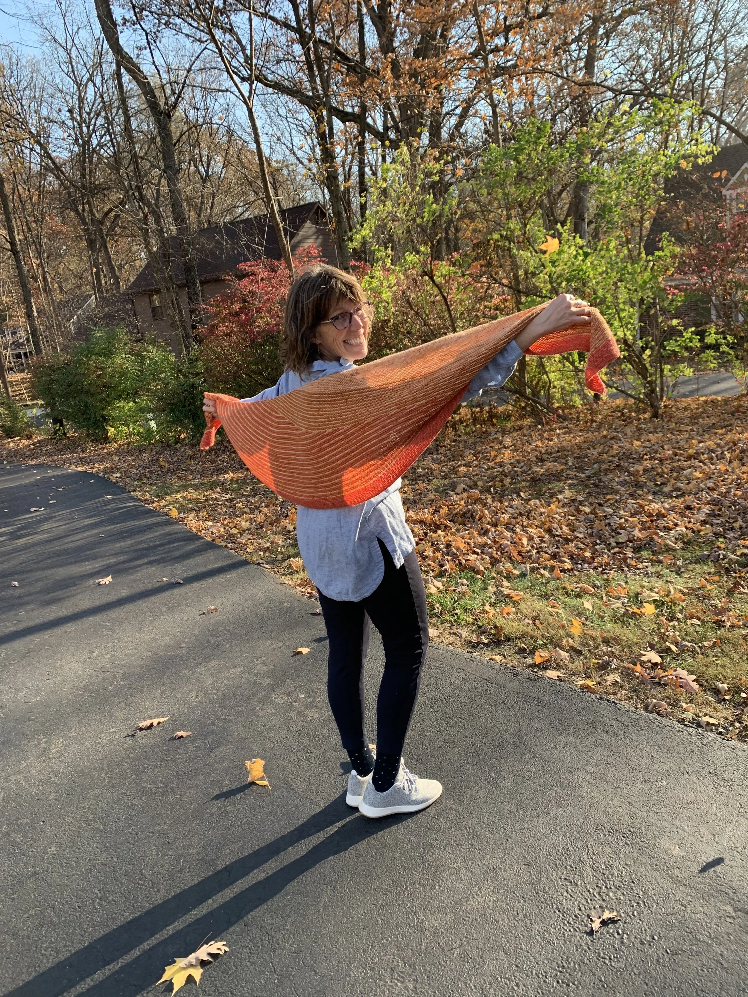 Michelle's Color Affection (pattern by Veera Välimäki) knit with 3 skeins of MCN fingering (and had enough leftover for a cowl too)