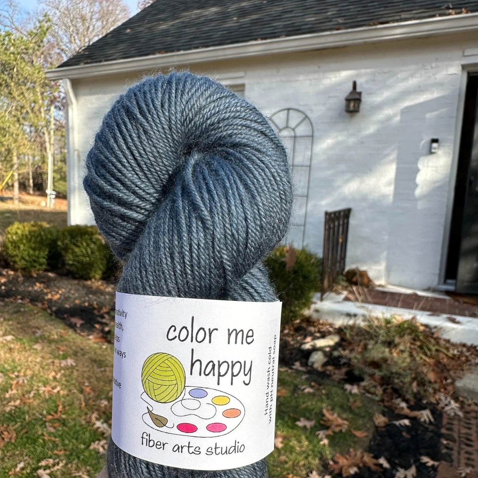 Come on by and see what's new!  We've been dyeing up a lot of blues lately, and this might be a new favorite  Midnight Blue (with logwood and copper).

We'll be in the studio until 4 today. 
Stop by on your way to or from the Holiday Extravaganza in 