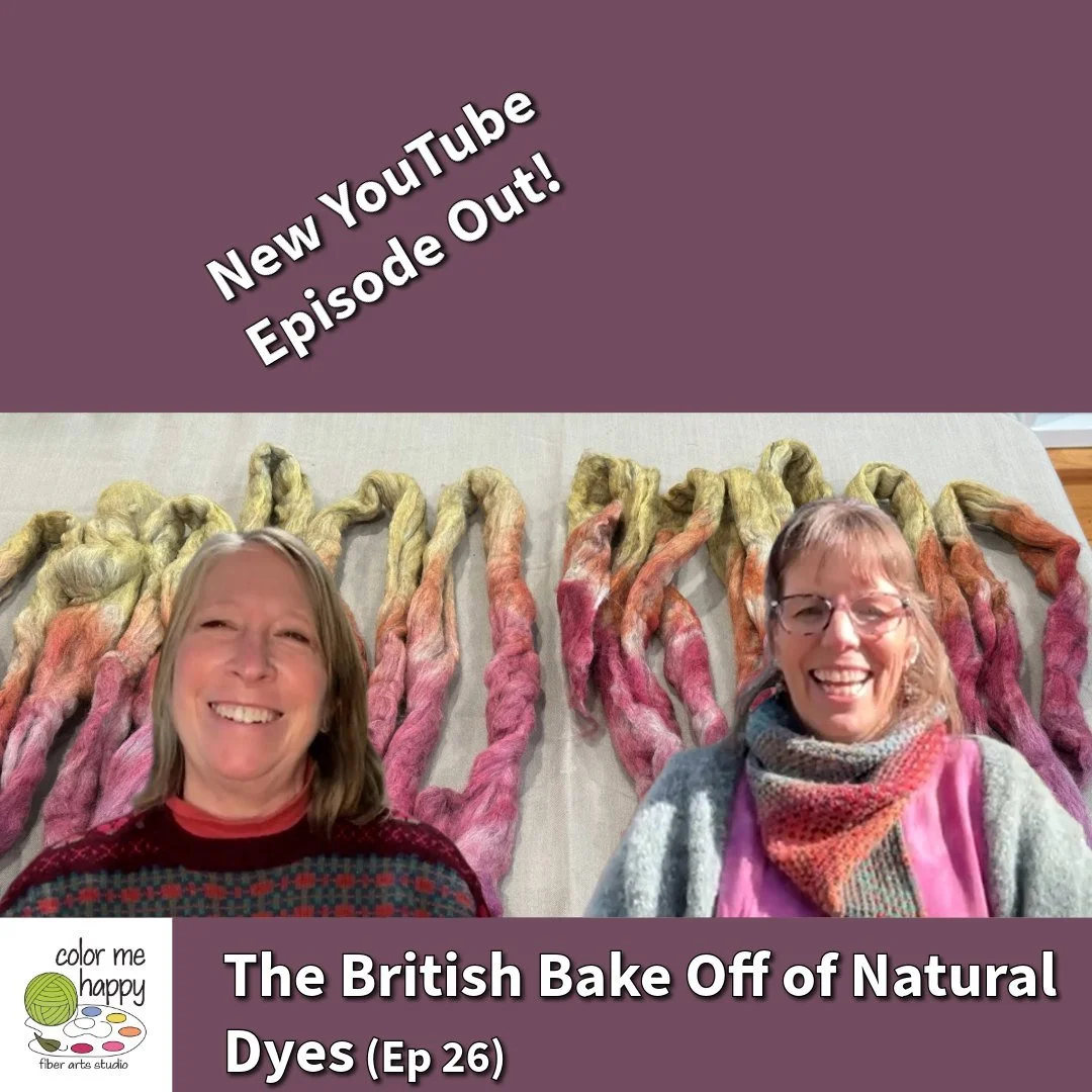 Our Monthly Studio show is live on YouTube.  Linda and Michelle share lots of knitting -- most of it gift knitting. 

For the segment on what's in our dyepots, we share a recent competition between Michelle and Nelly @fairy_tale_fibers_1 testing two 