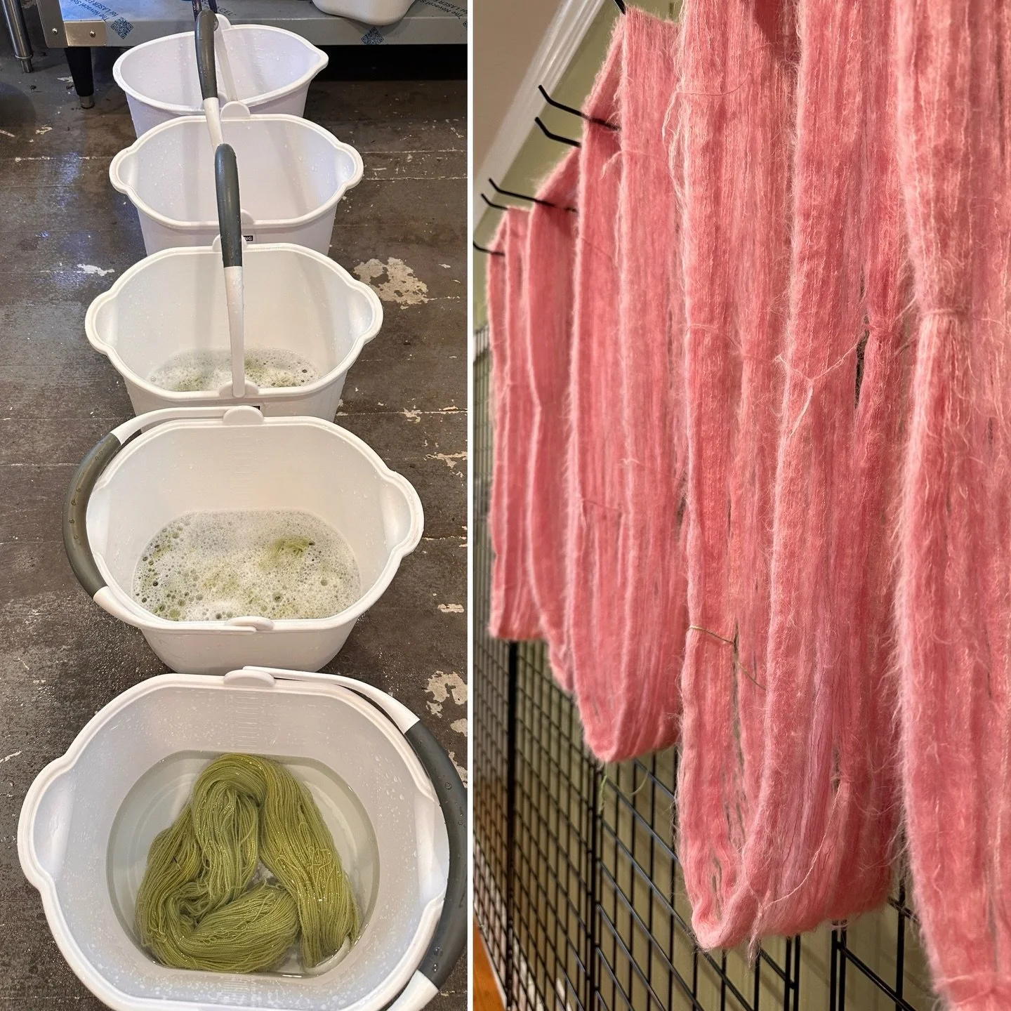 We are definitely feeling the spring vibes here in the studio💚💕
OK, and maybe just a little wicked, too😉

#yarn #naturallydyed #spring #colormehappyfiberarts