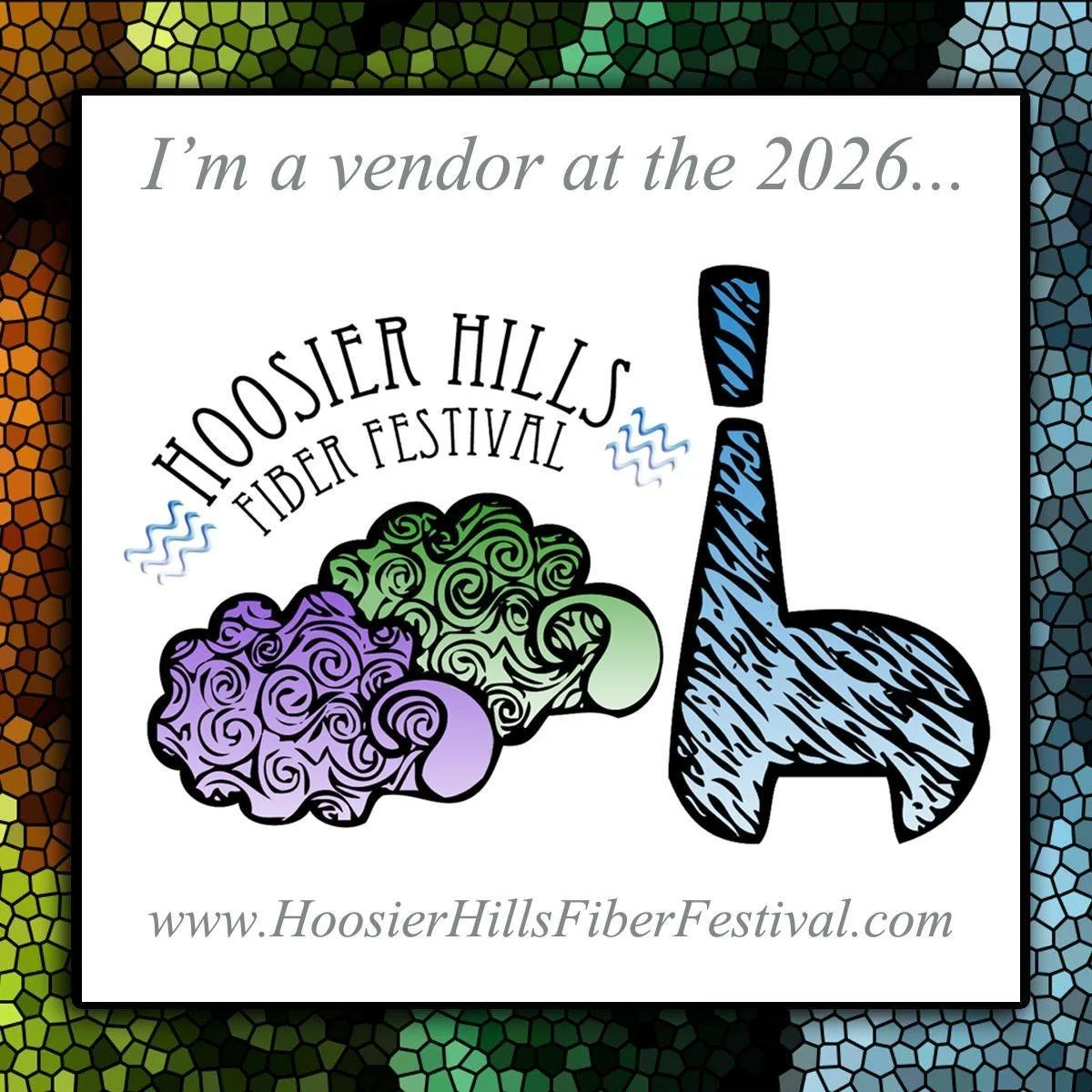 We can't wait for this!  Well, Linda can't wait, and @jean.haley is super excited to be with Linda for part of the festival.  I will be at Eleni's wedding that weekend, but will be with you all in spirit!! 

@hoosierhillsfiberfestival is always such 