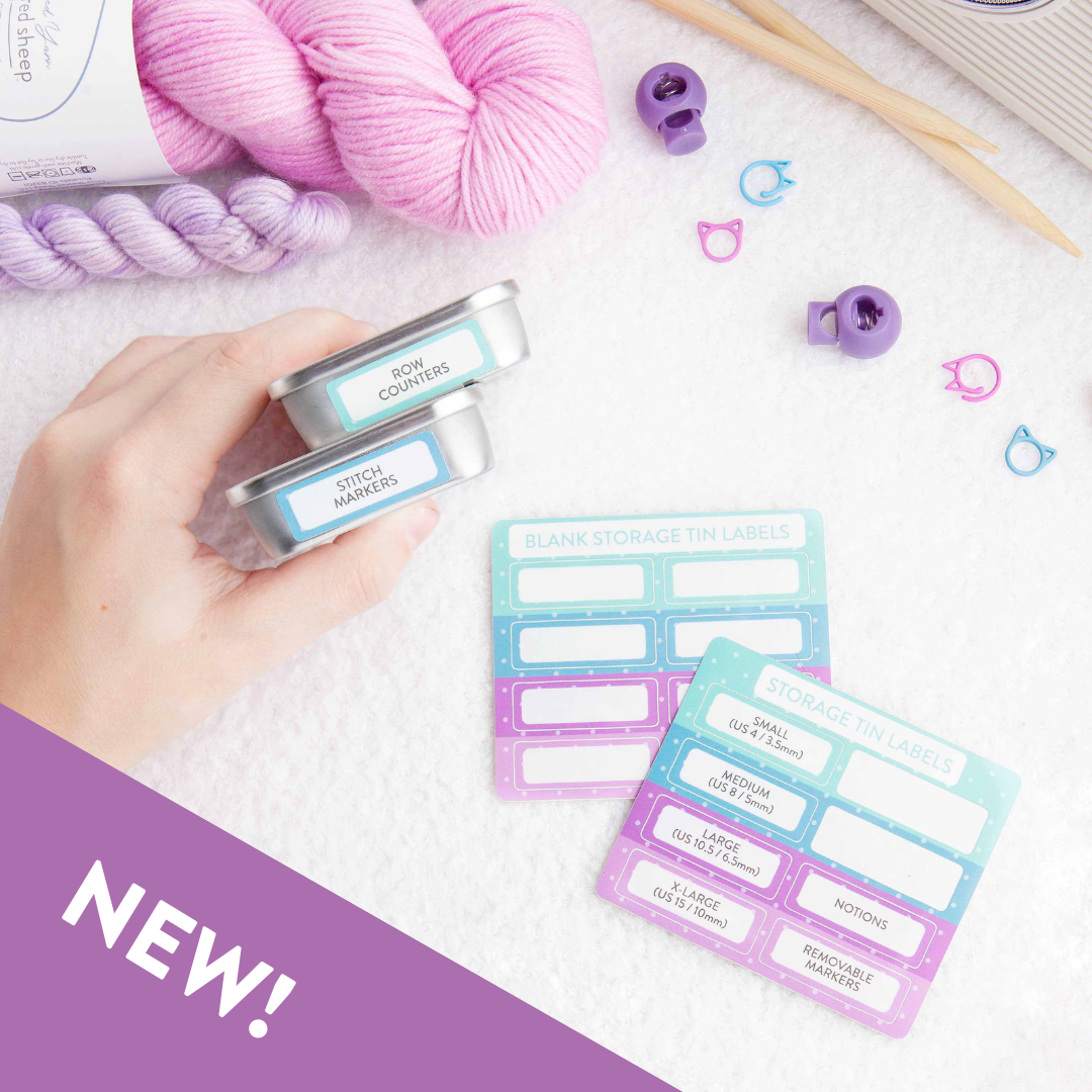 Twice Sheared Sheep Storage Tin Label Stickers