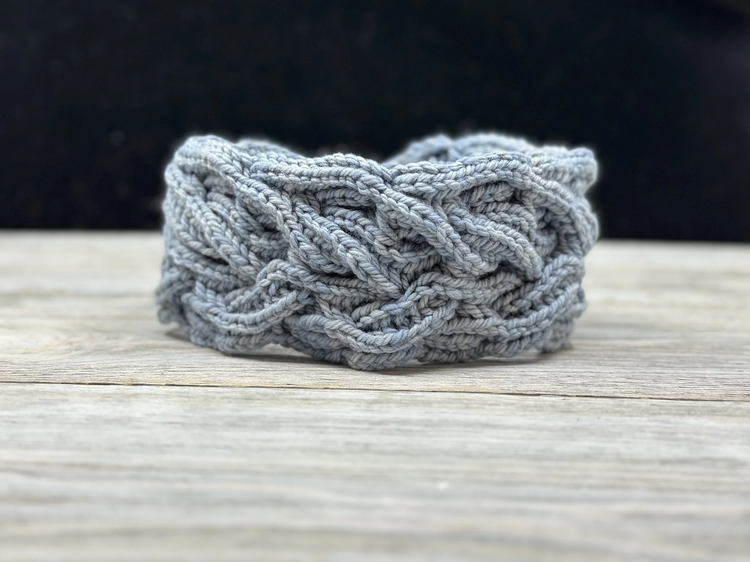 Megan knit this Arctic Wave headband designed by Piccolo Stitchworks using Pure Merino DK. 