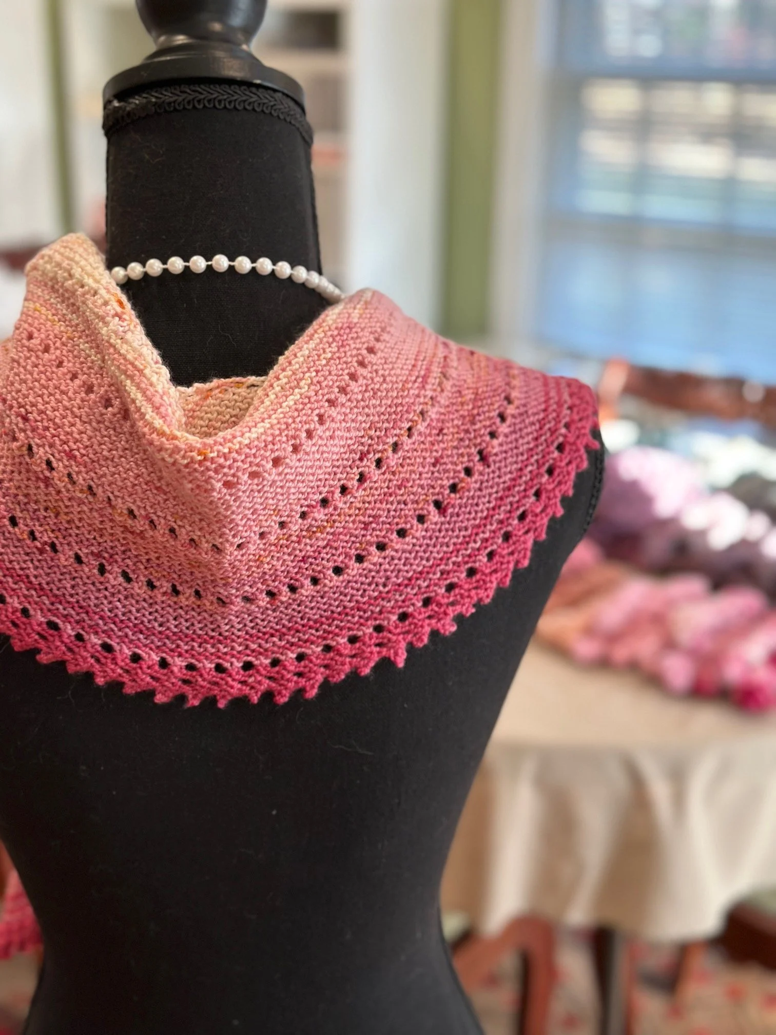 It's a Spring Fling shawlette--5 mini skeins (free pattern!)