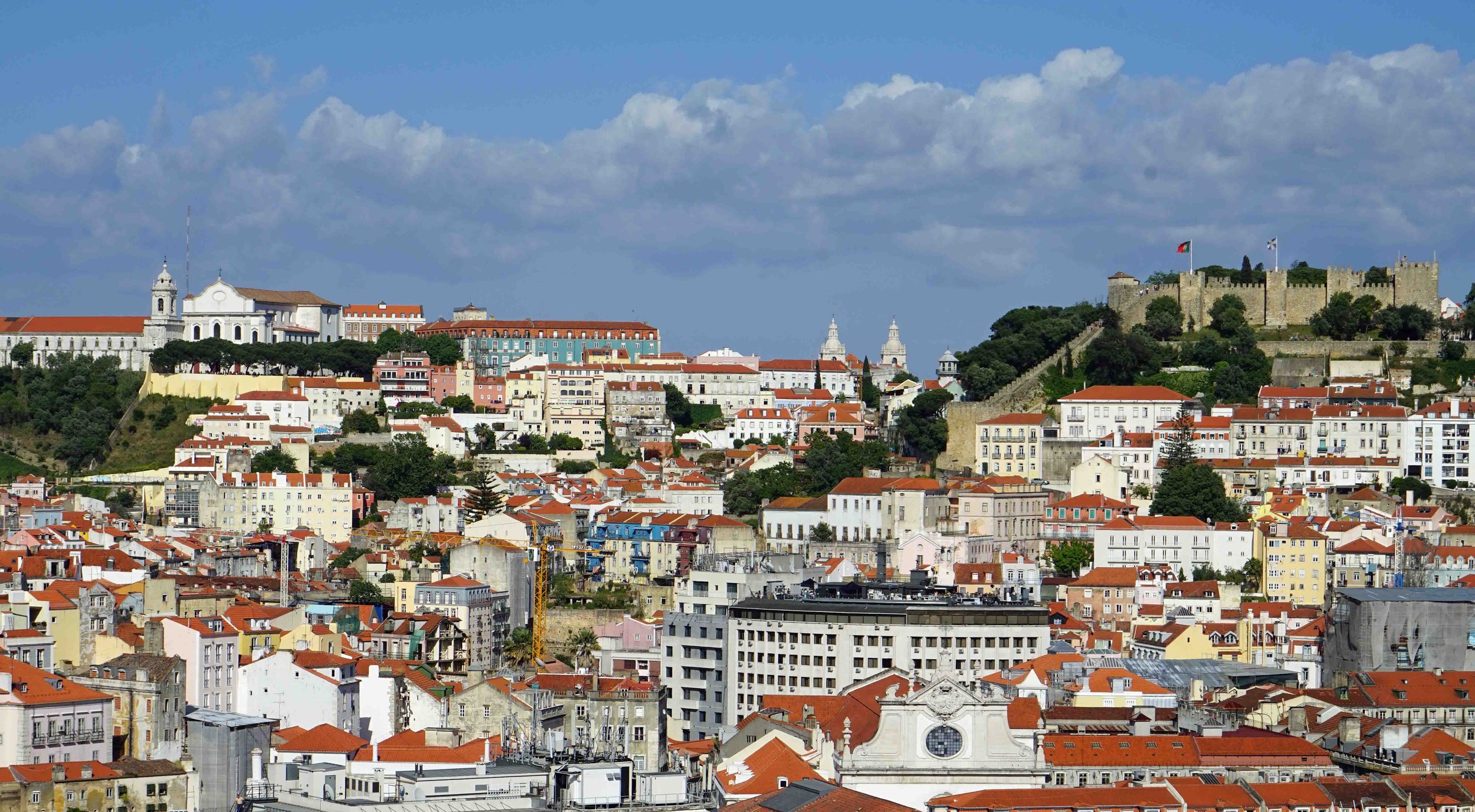 Castelo in hilly Lisbon, Portugal