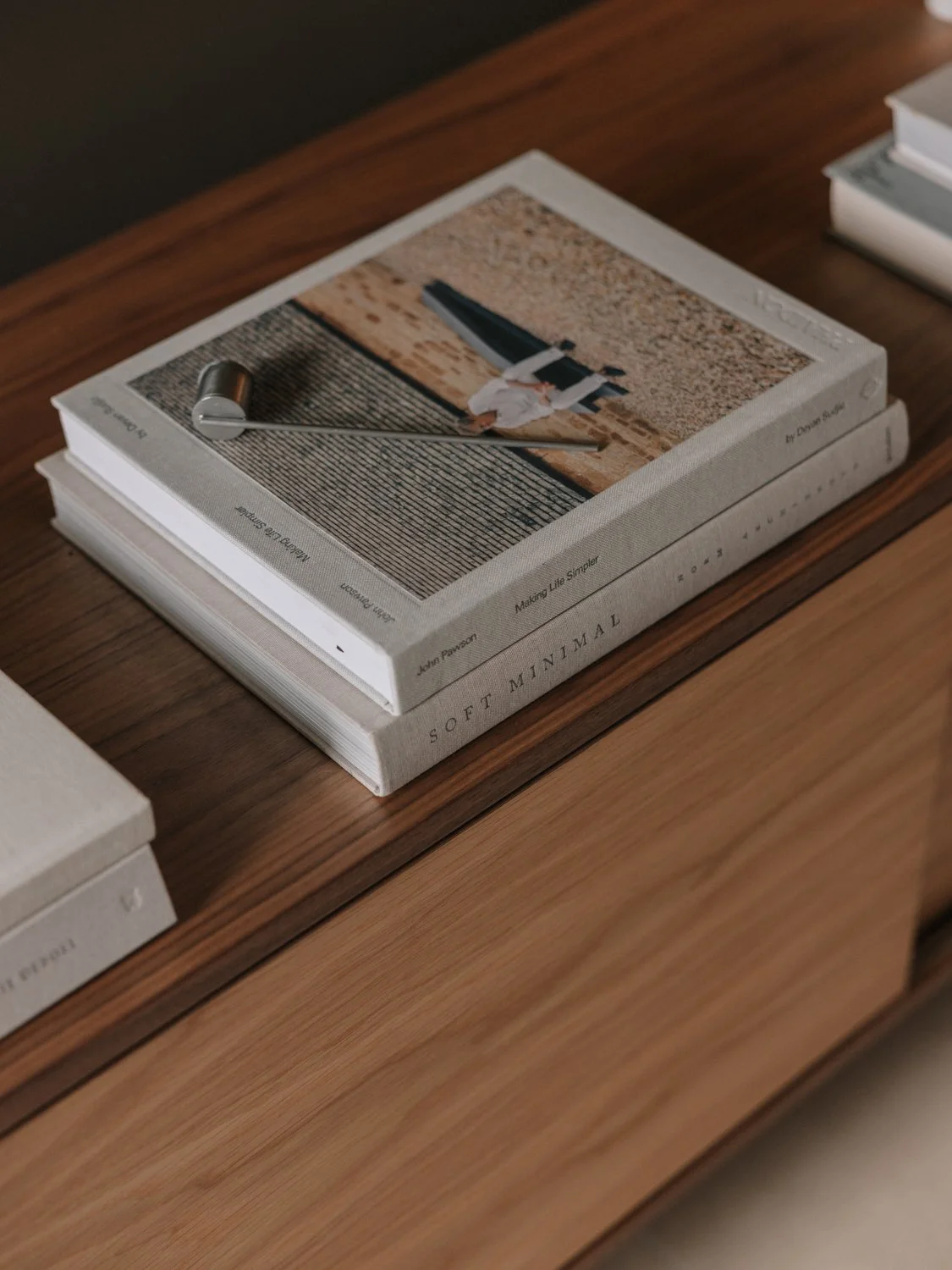 the books I return to when a room needs less