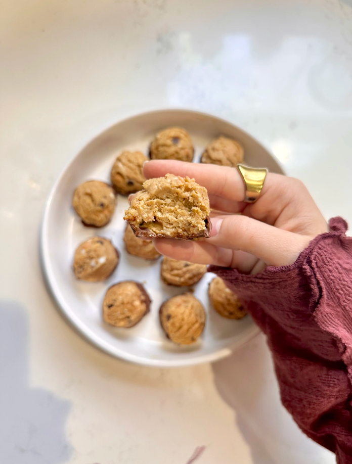 Chocolate Butterscotch Cookie Dough Balls