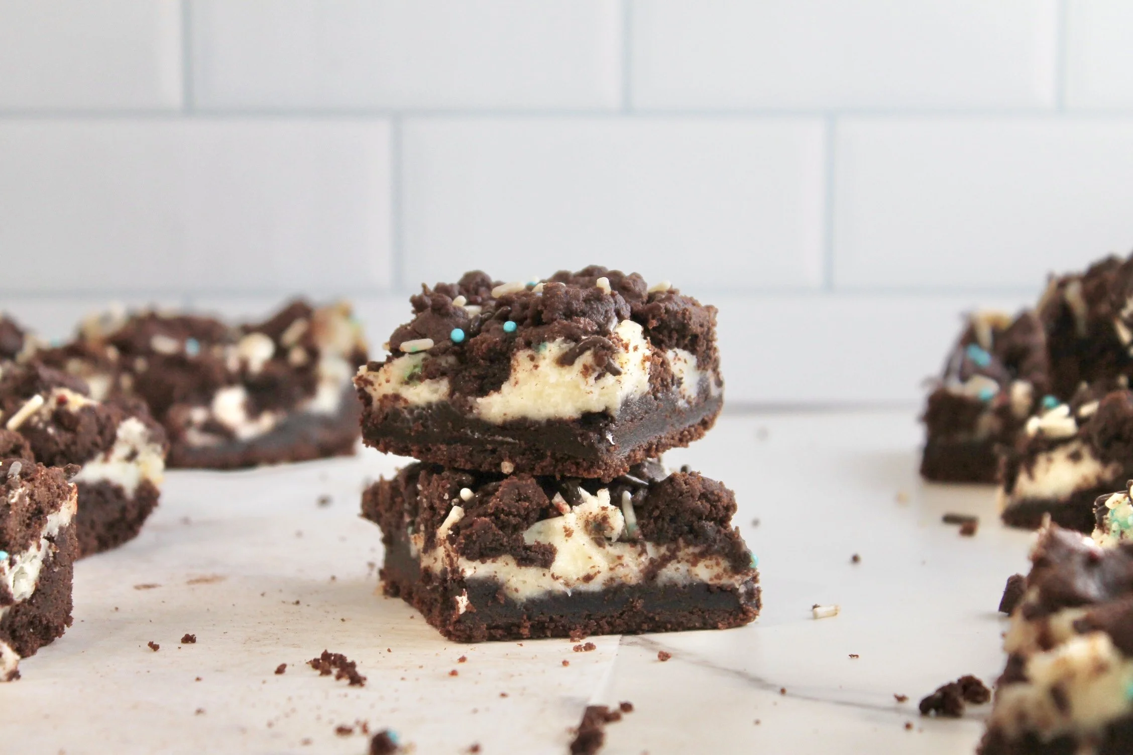 Hot Cocoa Cheesecake Cookie Bars