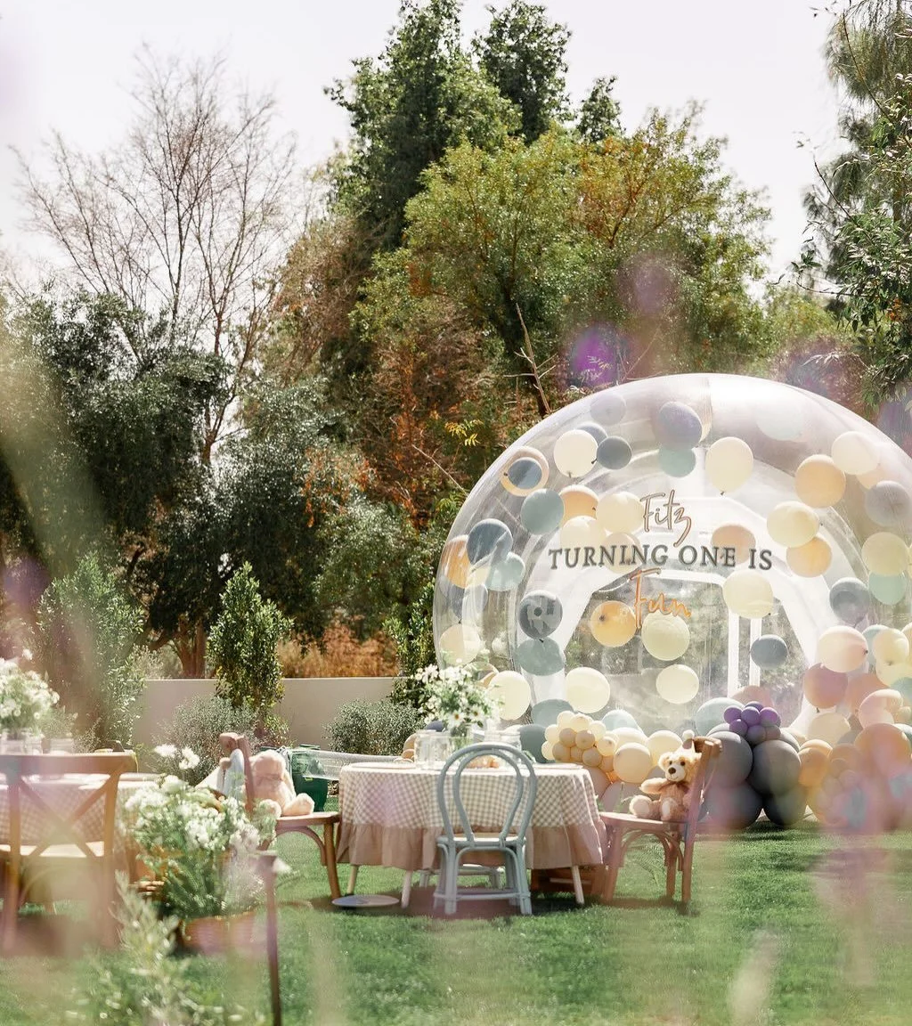 Picture this: a clear spring day, a dreamy outdoor setup, and a giant balloon-filled dome your guests won&rsquo;t stop talking about 🫧💛

Our Bubble House has easily become one of our most requested add-ons and once you experience it, you&rsquo;ll g