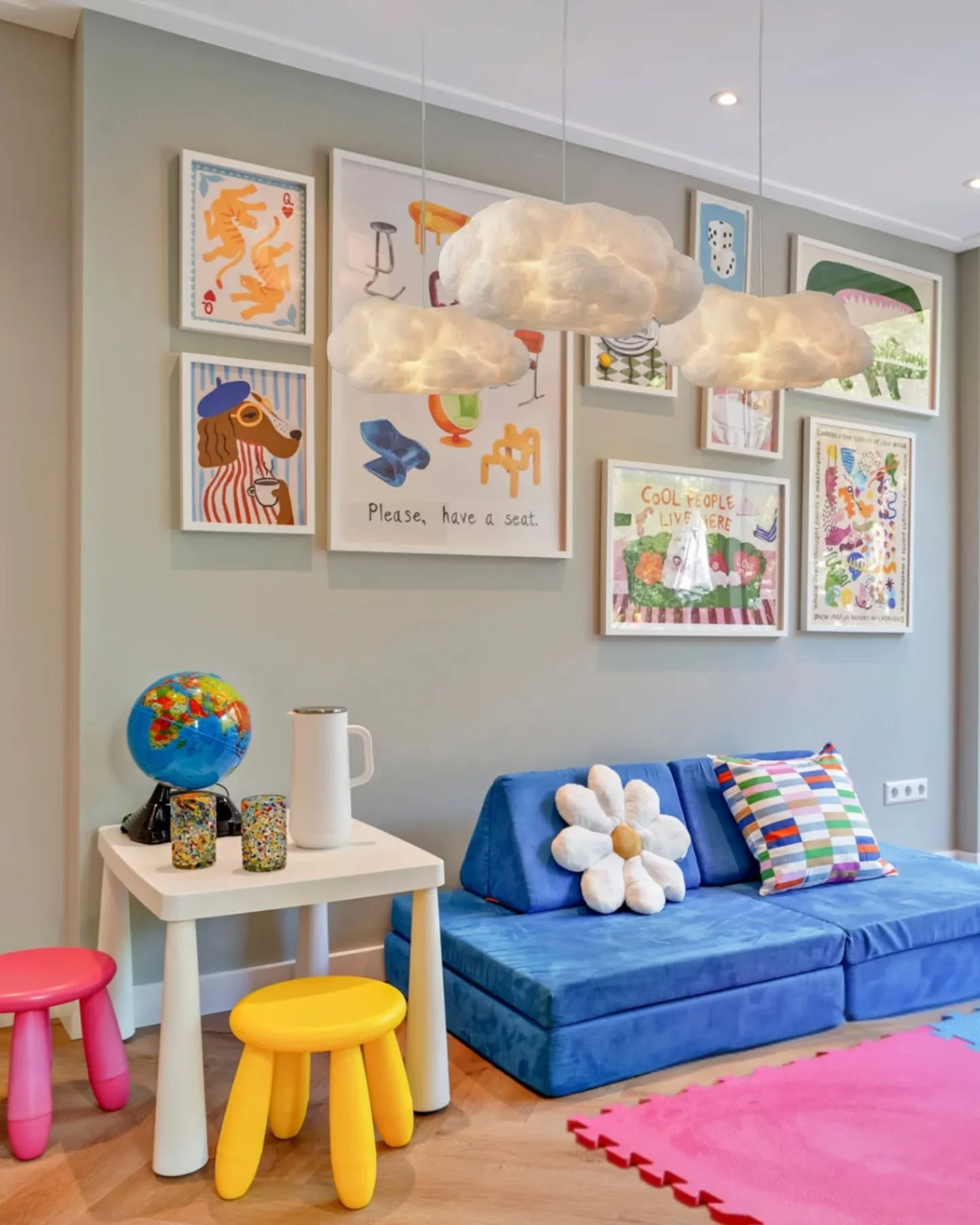 The playroom !!! 🩵💛💙🩷

In this space, I worked backwards from the existing neptune nugget sofa and made the space fun and stimulating, but not 'too baby-ish' so the children have a future-proof space to play and hang with friends.

Did you prefer