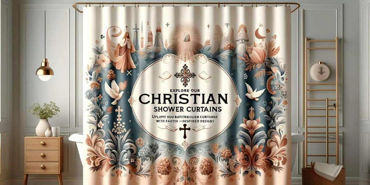 Divine Blooms Christian Shower Curtain Inspirational Bath Decor