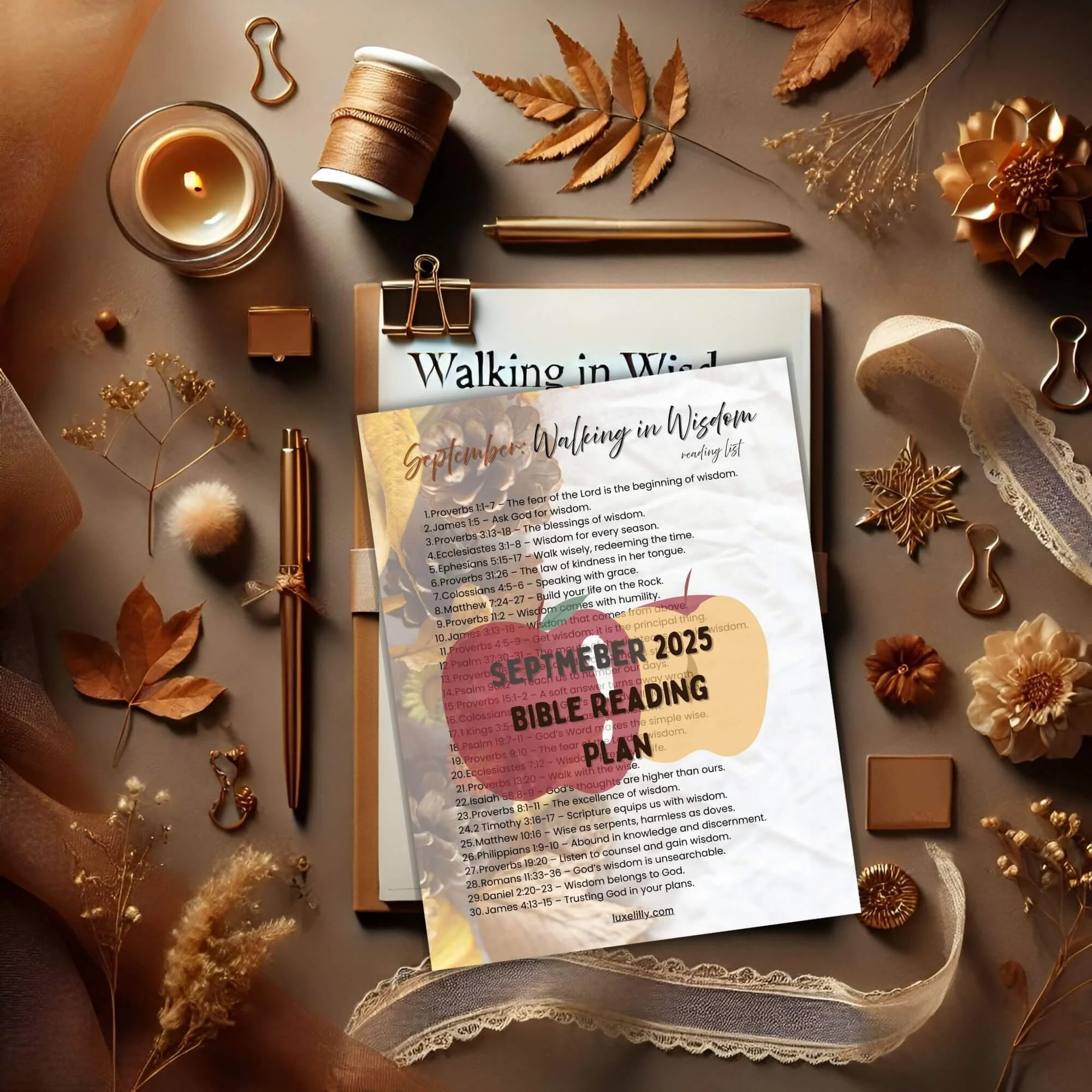 September Walking in Wisdom: 2025 Bible Reading Plan