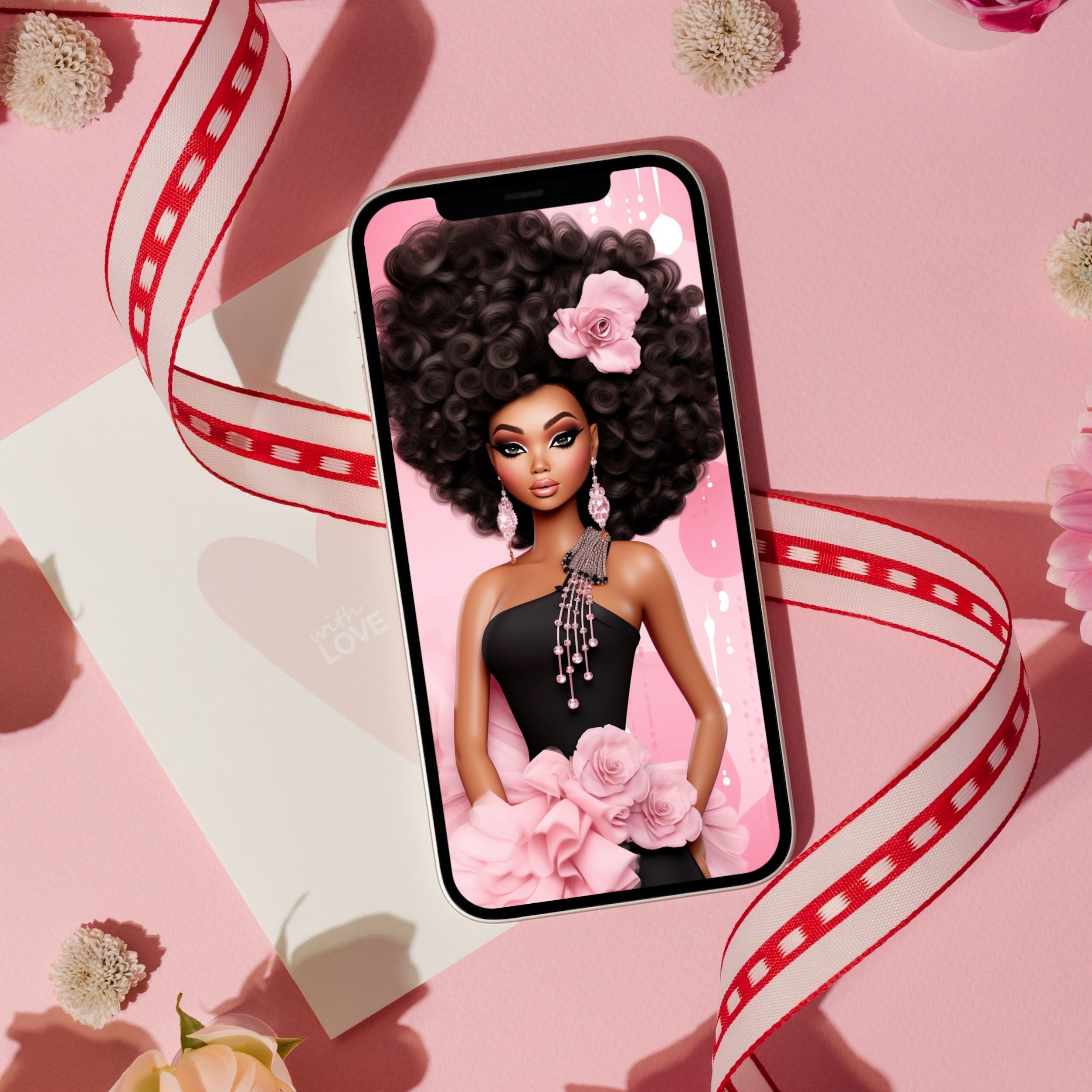 4 Barbiecore Black Girl iPhone Wallpapers Embrace Glamor and Style