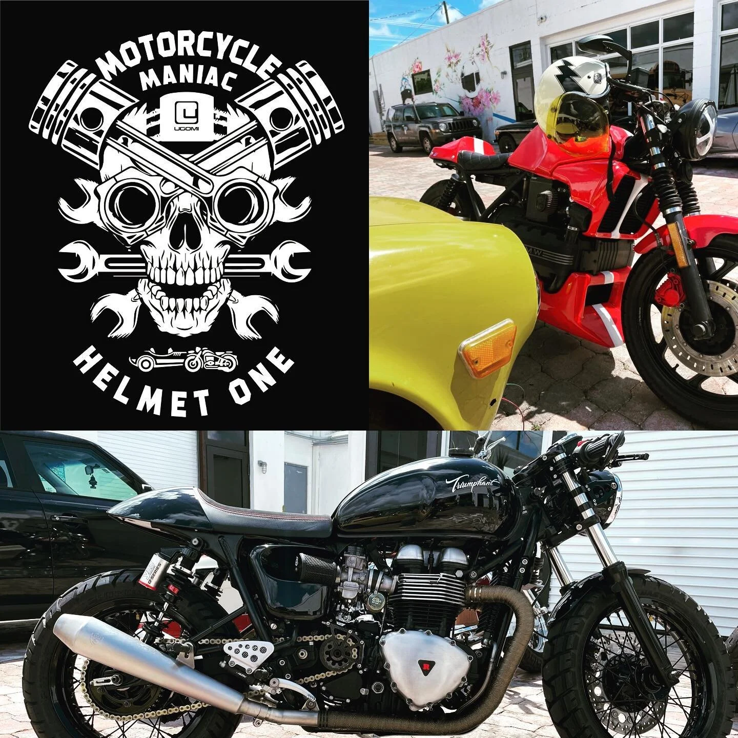 Announcing our collaboration with @helmet_one #ugomi_miami #custommotorcycle
