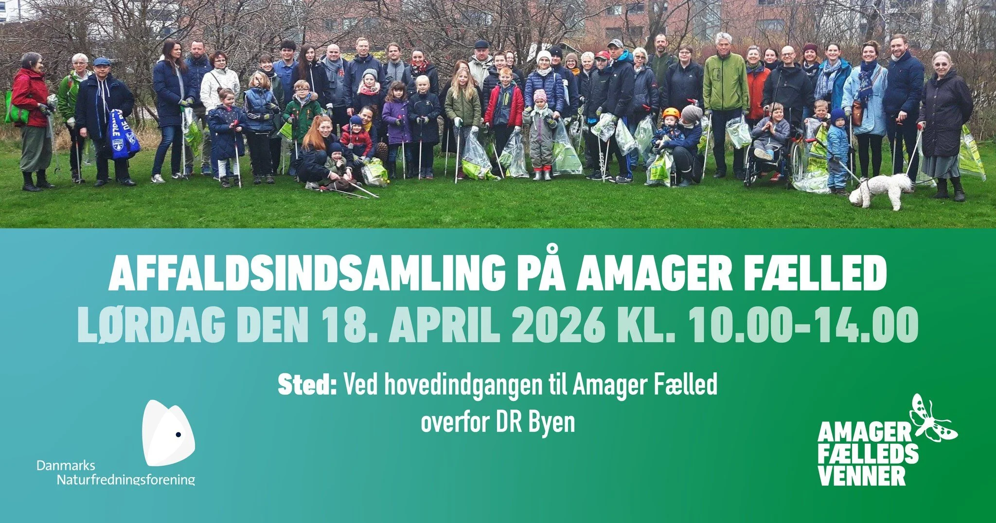Affaldsindsamling på Amager Fælled