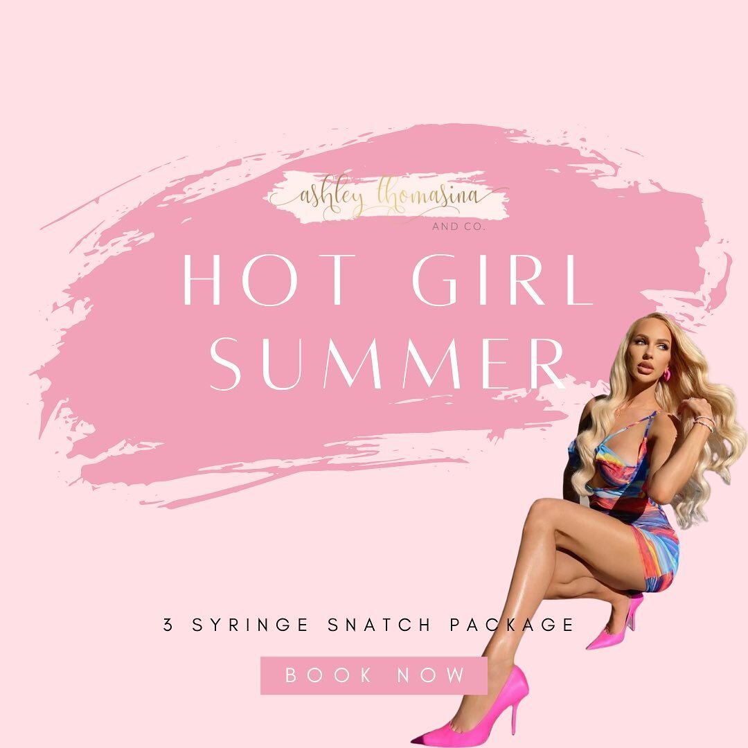 Hot Girl Summer- 3 Syringe Snatch Package 🔥

Mini Lip Plump, Chin Augmentation, and Cheek Contouring treatment package $999.99. 

Savings of over $500!

Ashley Thomasina &amp; Co.

📍Barrie, ON 
📲 1-(705)-627-0480
💻 https://linktr.ee/AshleyThomasi