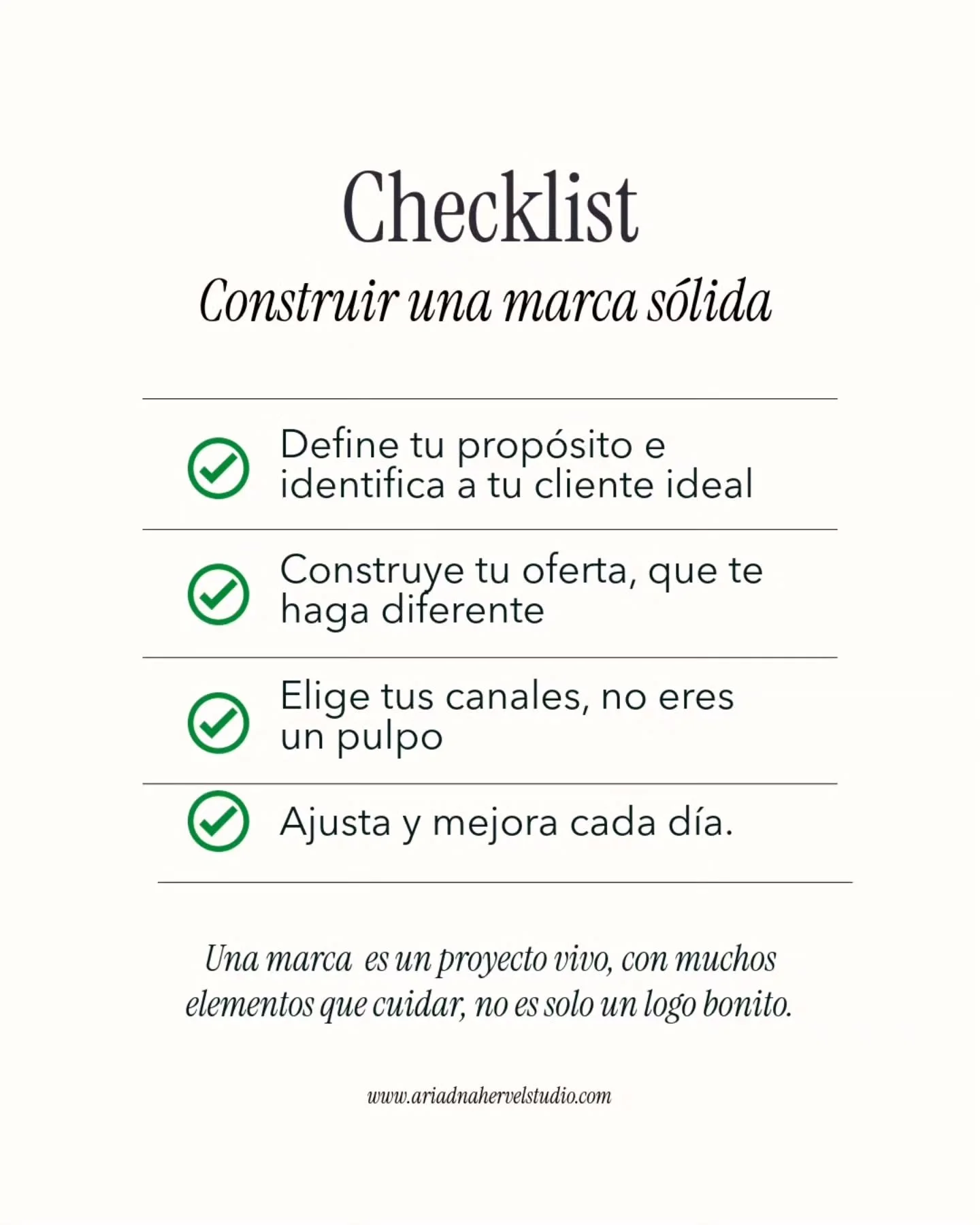 C&oacute;mo construir la marca de tus sue&ntilde;o paso a paso.

Definir cada uno de los detalles de tu proyecto y de tu marca ser&aacute; la forma m&aacute;s f&aacute;cil de darle consistencia y realmente crear una marca aut&eacute;ntica que conecte